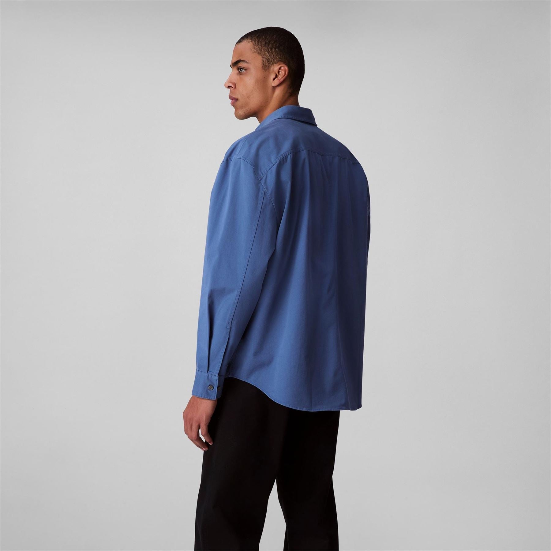 Calvin Klein Jeans Relaxed Chambray Cotton Long Sleeve Oversized Fit Overshirt
