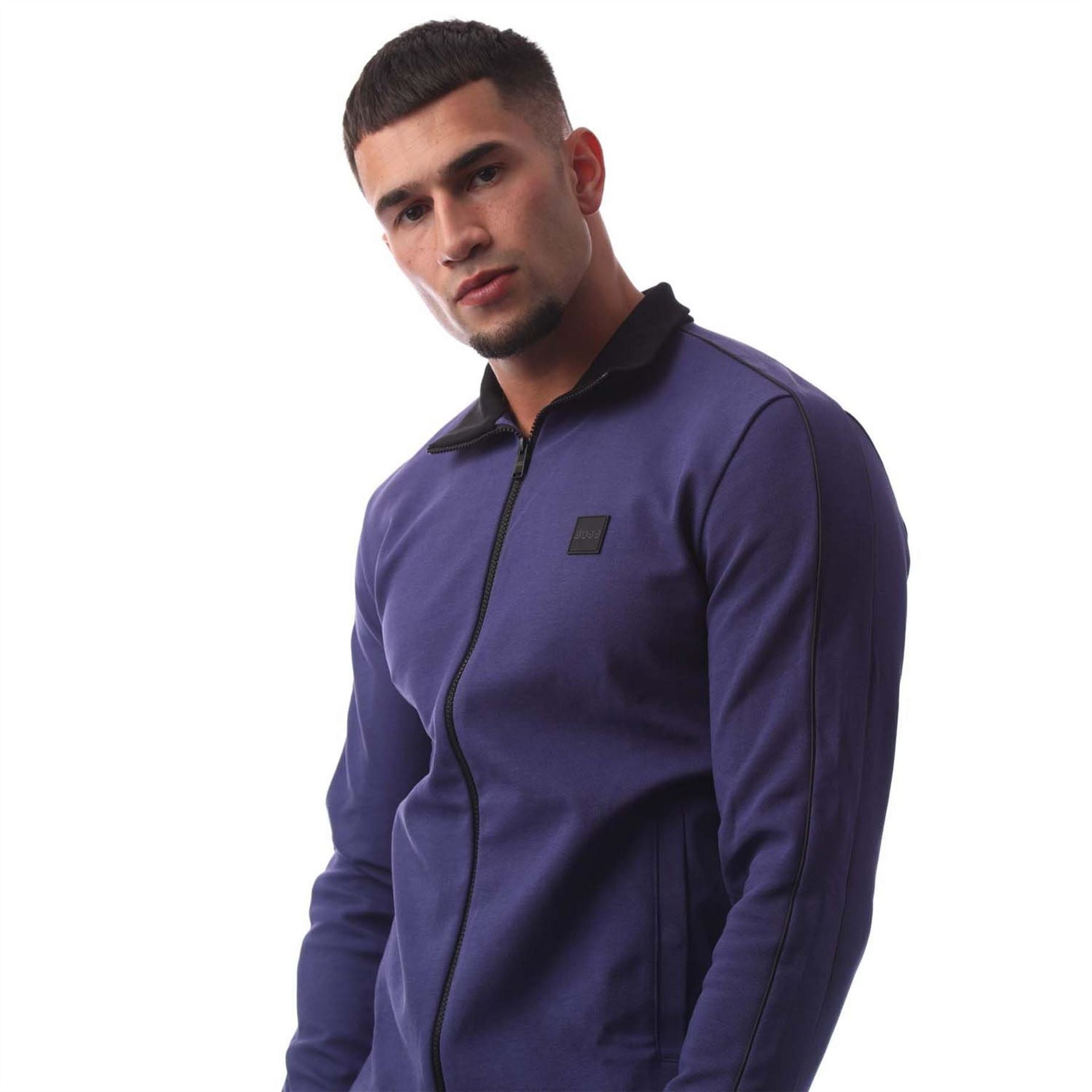 Boss Sommers Regular Fit Funnel Neck Long Sleeve Athletic Top