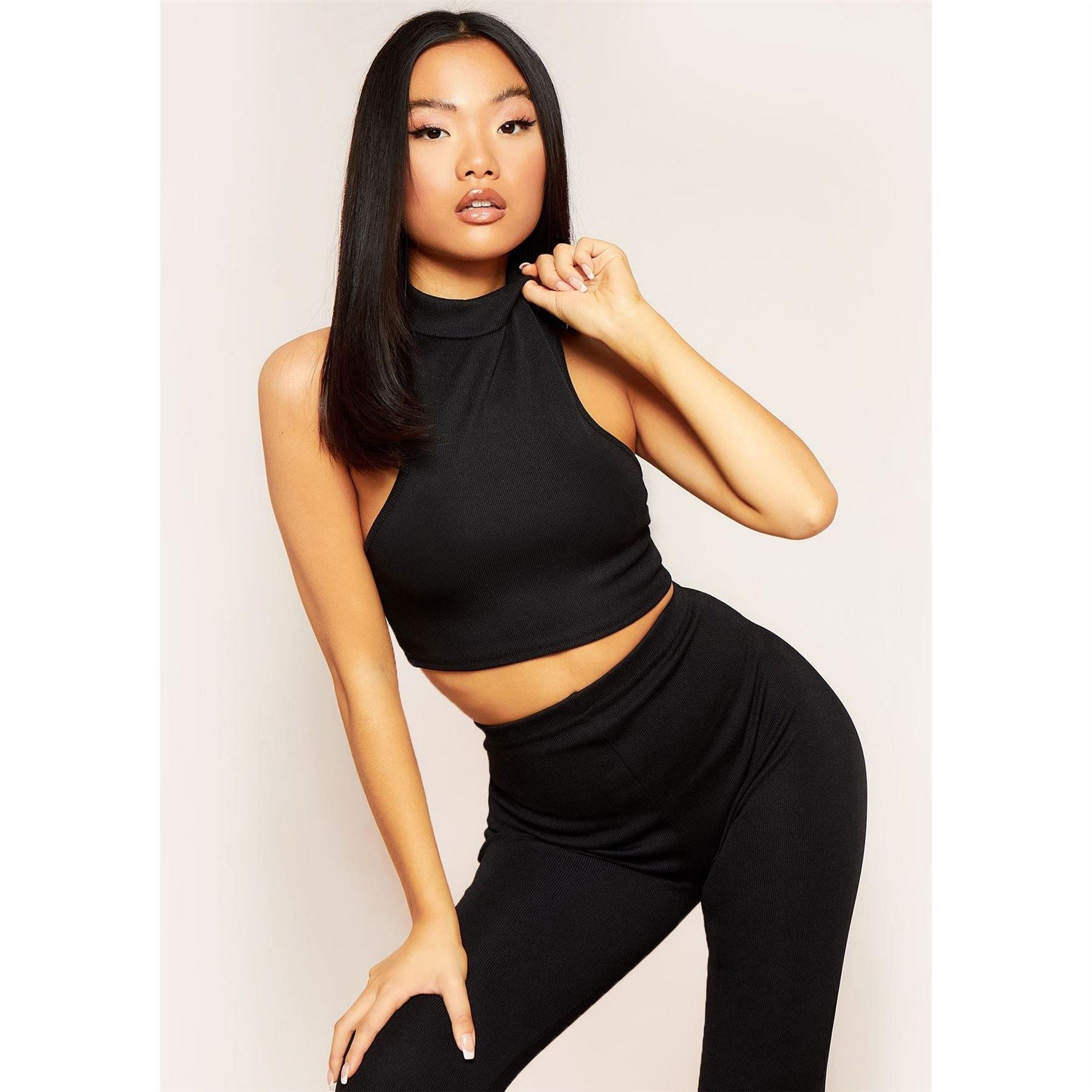 Missy Empire Bandage Rib Extreme Racer Crop Top