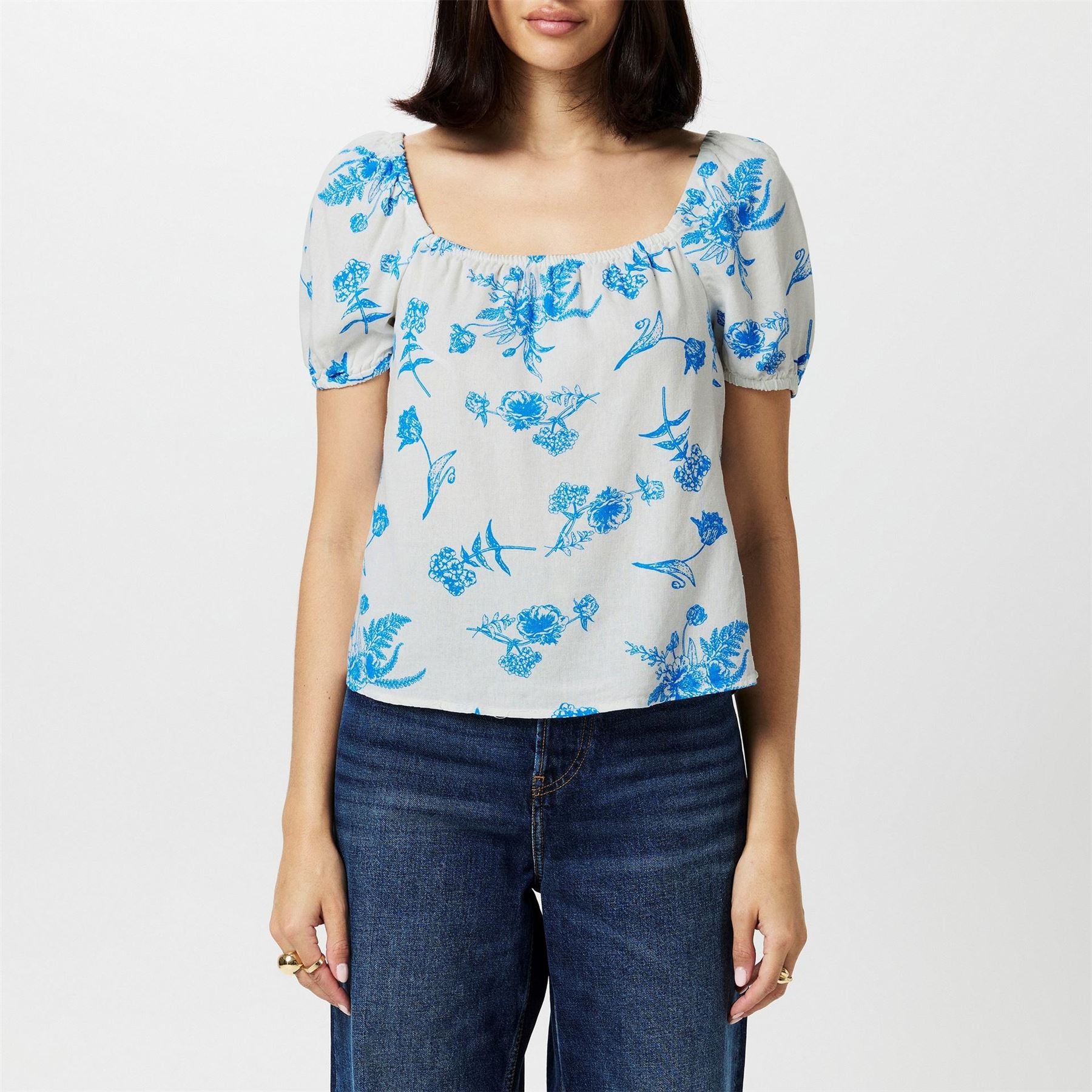 Vero Moda Short Sleeve Square Neck Blouse