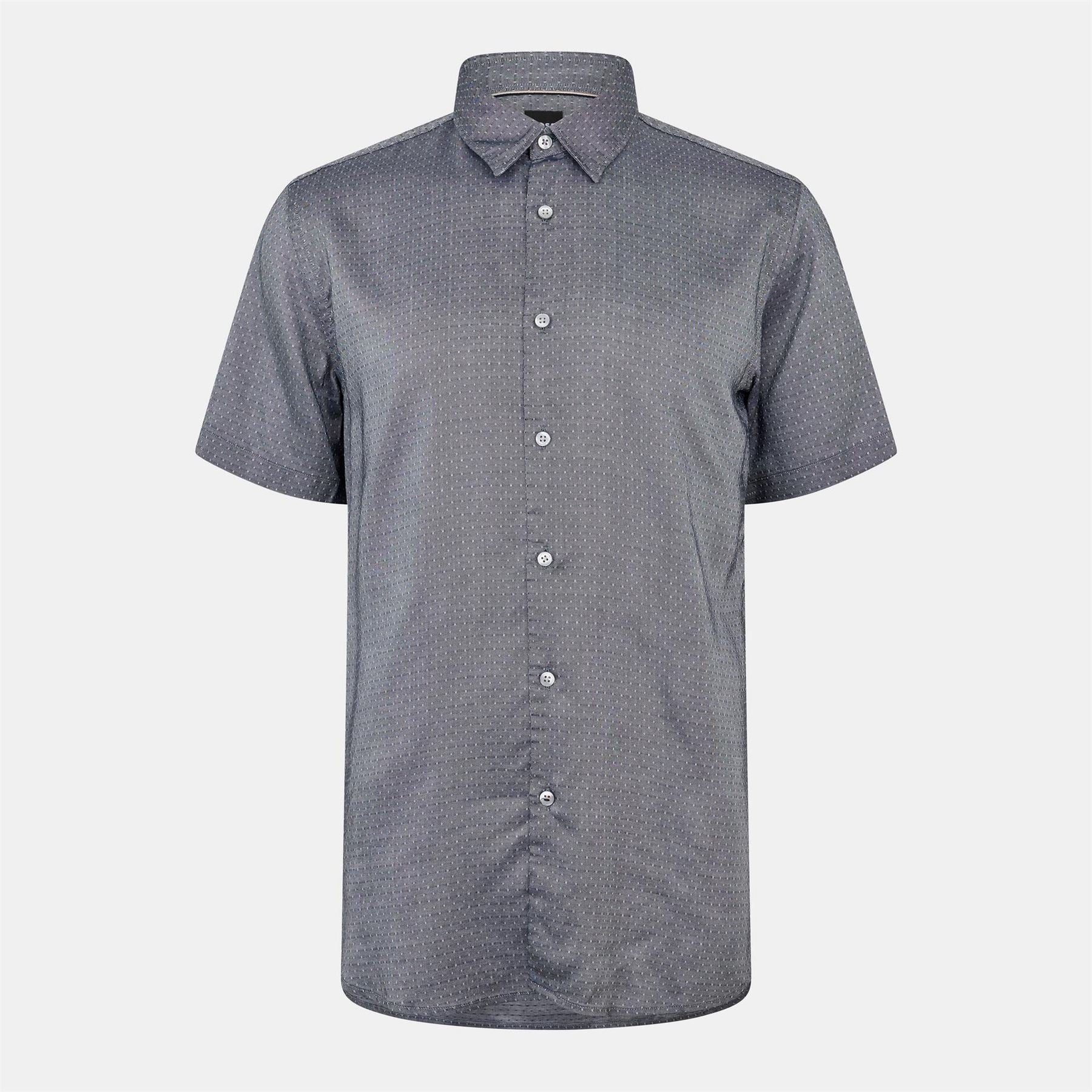 Boss Collared Neck Shirt Collar Short Sleeve Shirt