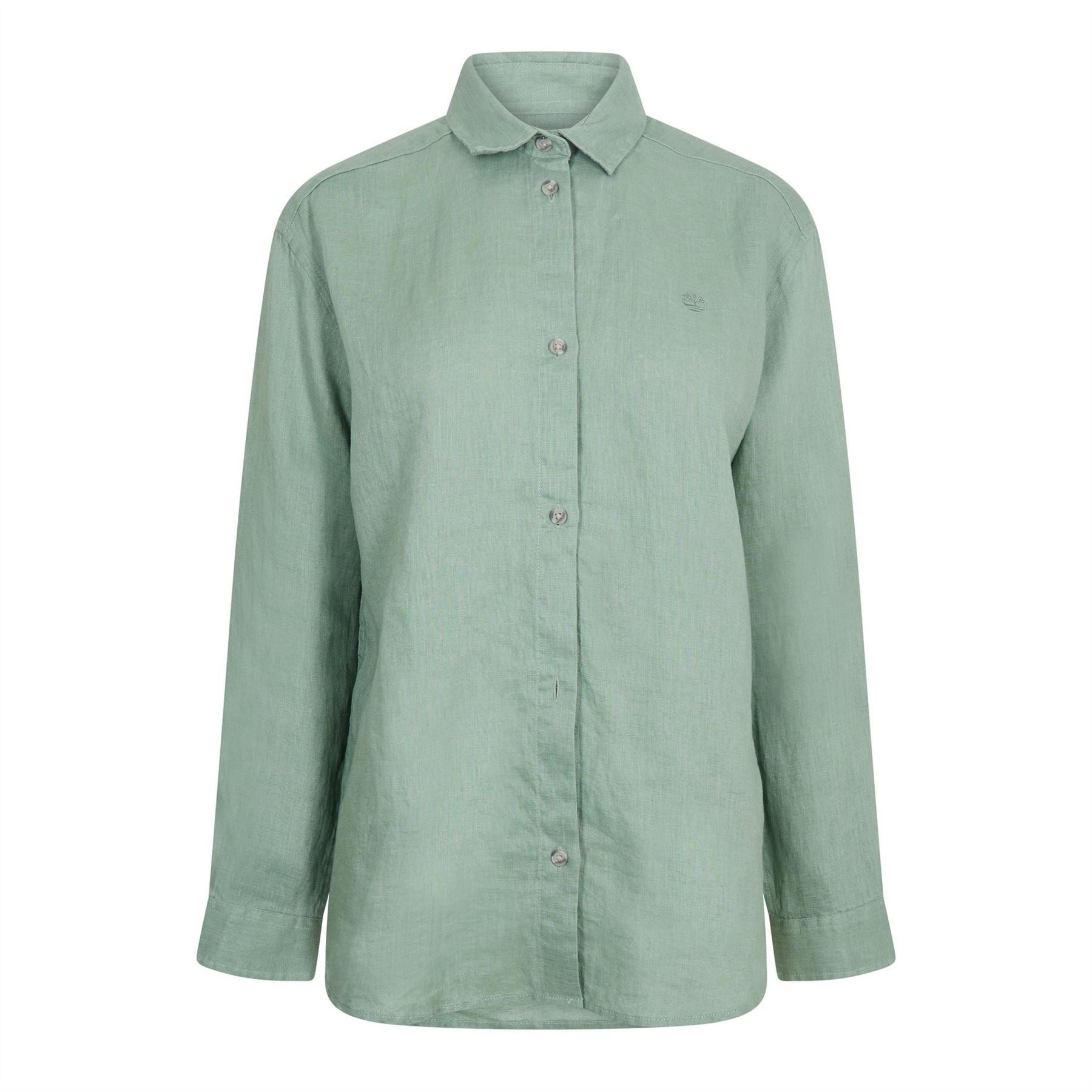 Timberland Linen Citadel Collared Long Sleeve Shirt