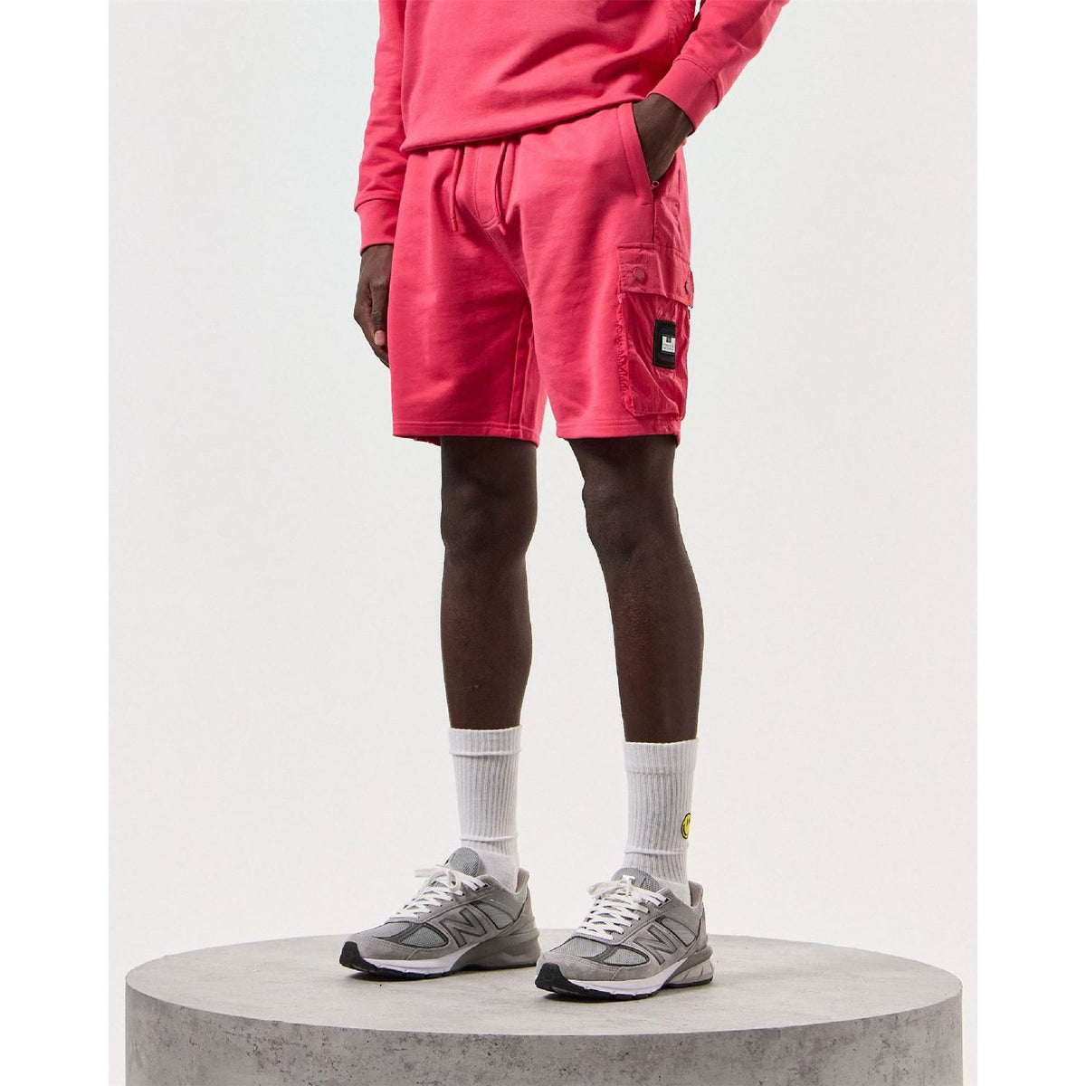 Weekend Offender Pink Sands Solid Casual Shorts with Elasticated Waistband