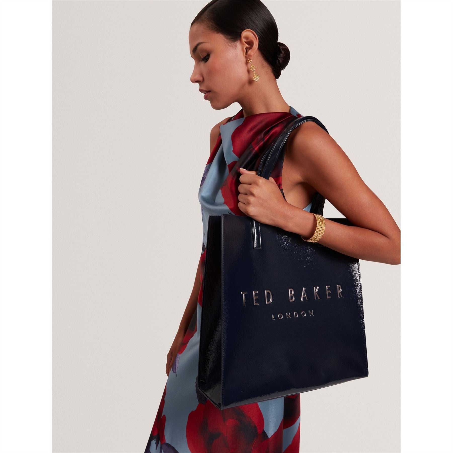 Ted Baker Crink Icon Square Shape Tote with Logo