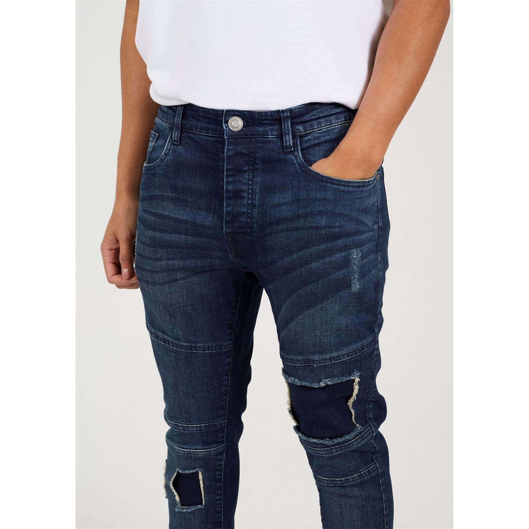 Brave Soul Blue Biker Jean