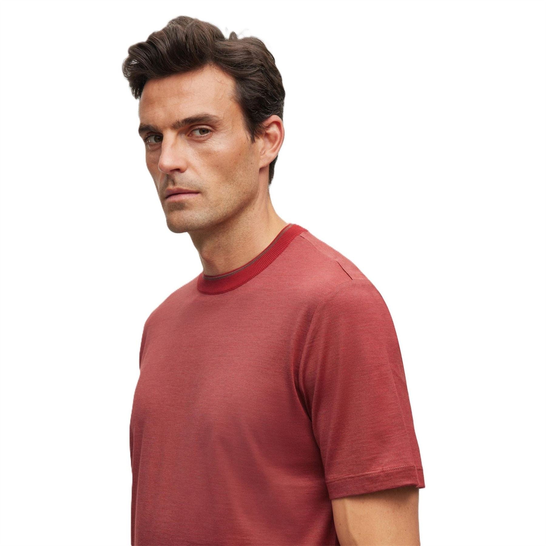 Boss Tesar Mock Neck Regular Fit T-Shirt