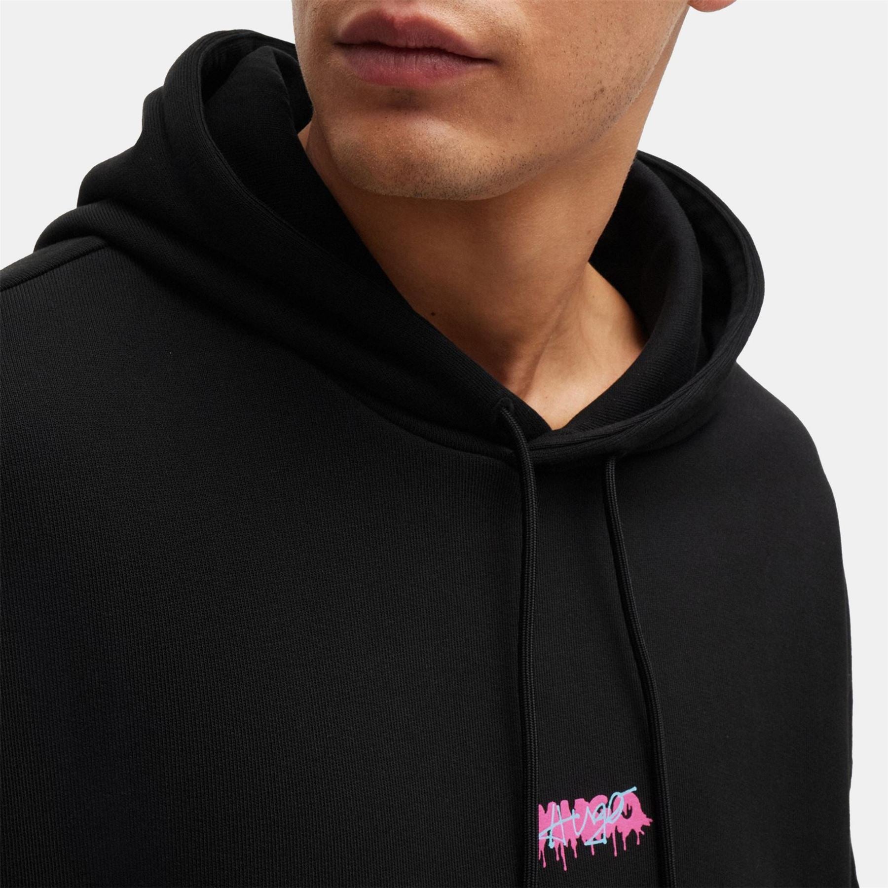 Hugo Hooded Relaxed Fit Long Sleeve Sweatshirt