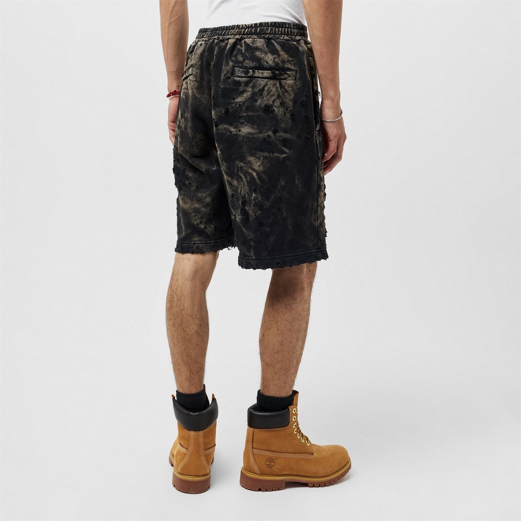 Diesel Distressed Acid Wash Shorts