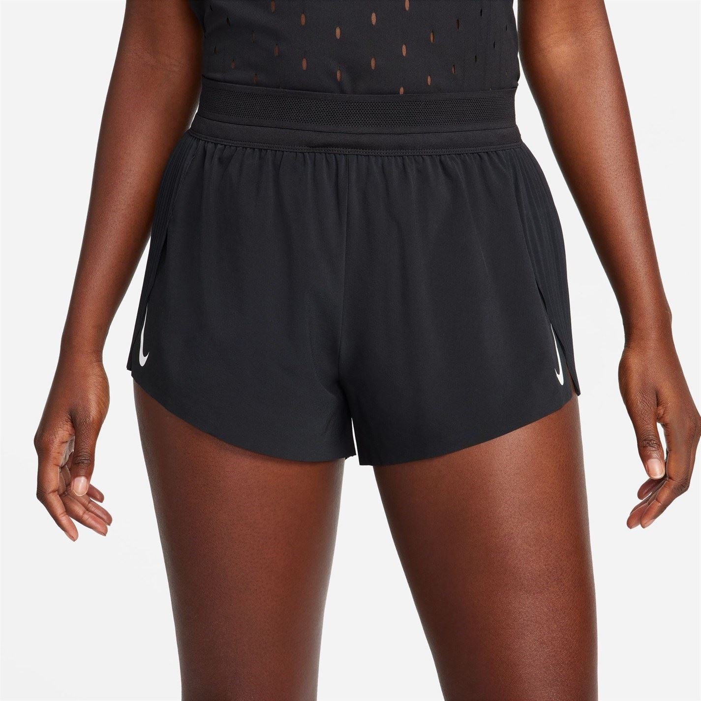 Nike Womens Aeroswift Dri Fit Adv Mid Rise 3 Running Shorts