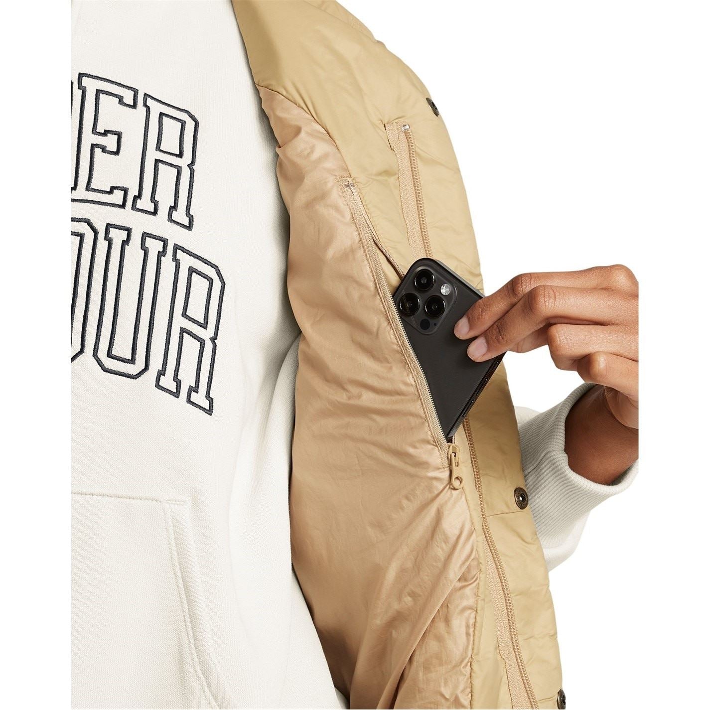 Under Armour Diamond Snap Button Solid Patterned Gilet