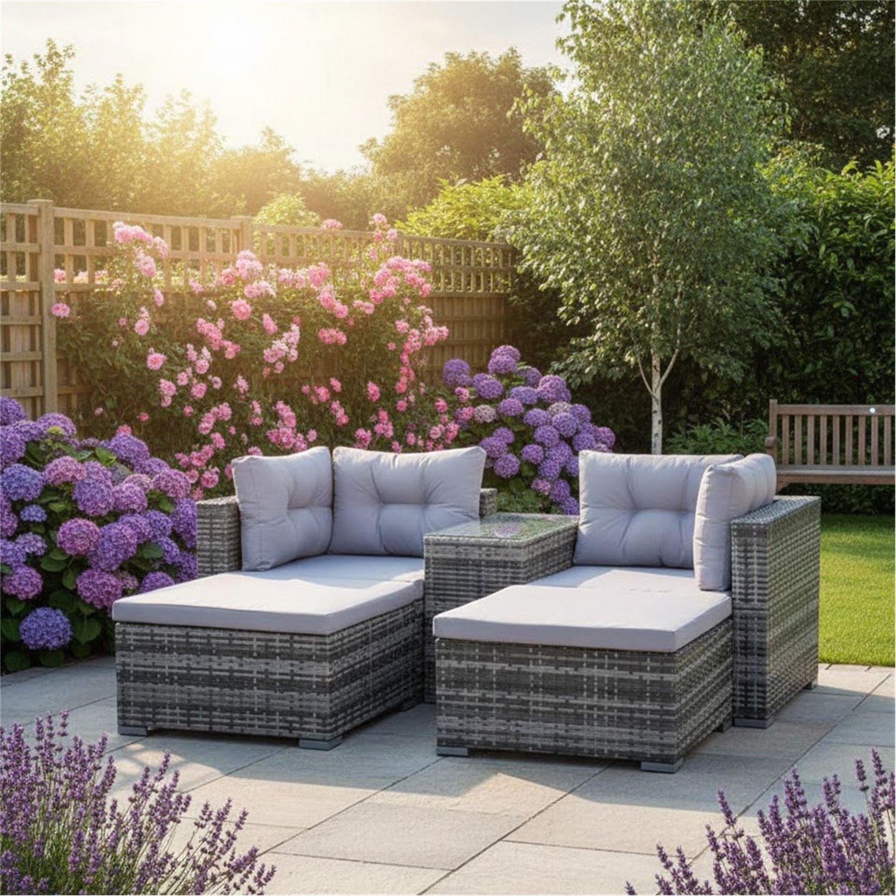 Linea 5 Piece Lounger Garden Set