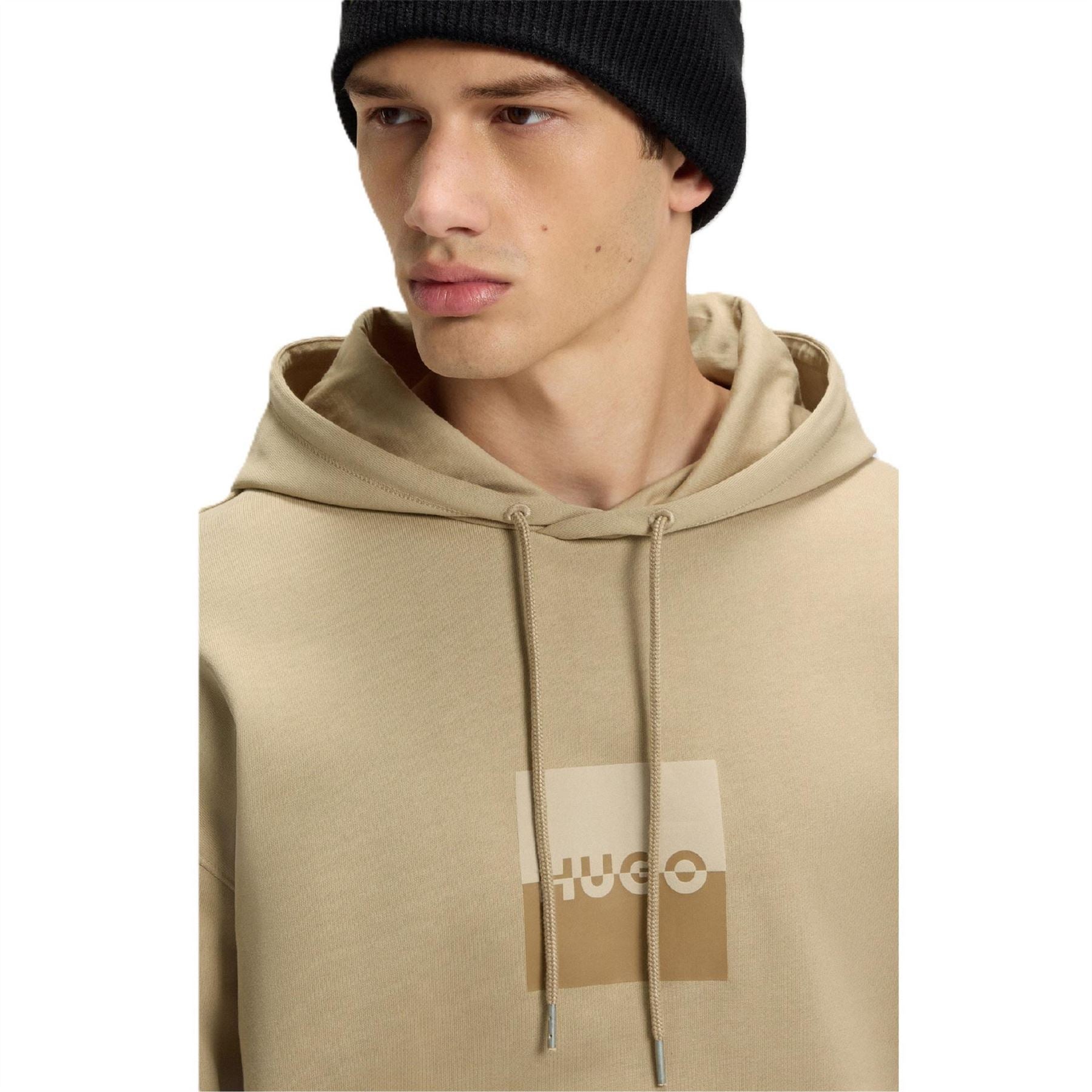 Hugo Hooded Neck Drop Shoulder Long Sleeve Sweatshirt