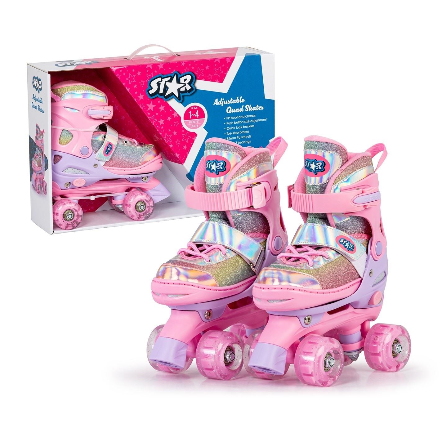 Star Glide Roller Skates With Led Wheels Junior