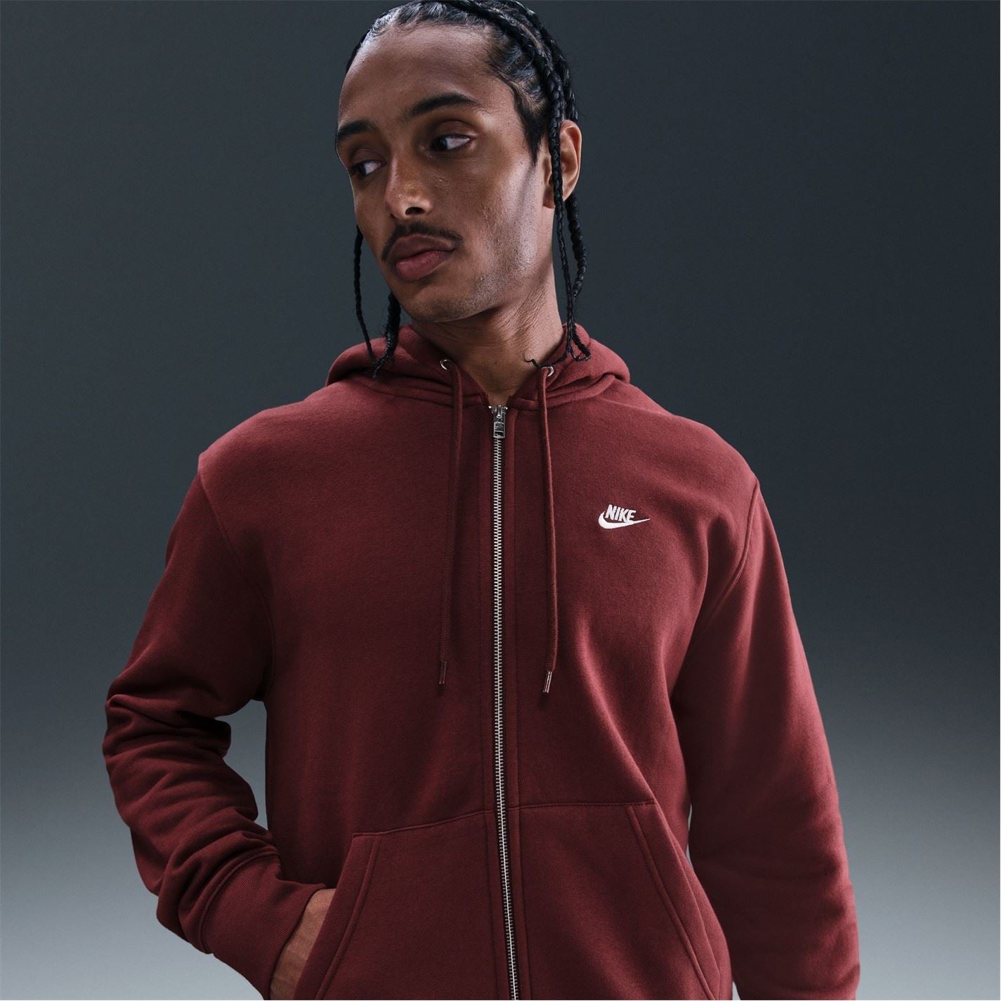 Nike Mens Sportswear Club Fleece Full Zip Hoodie