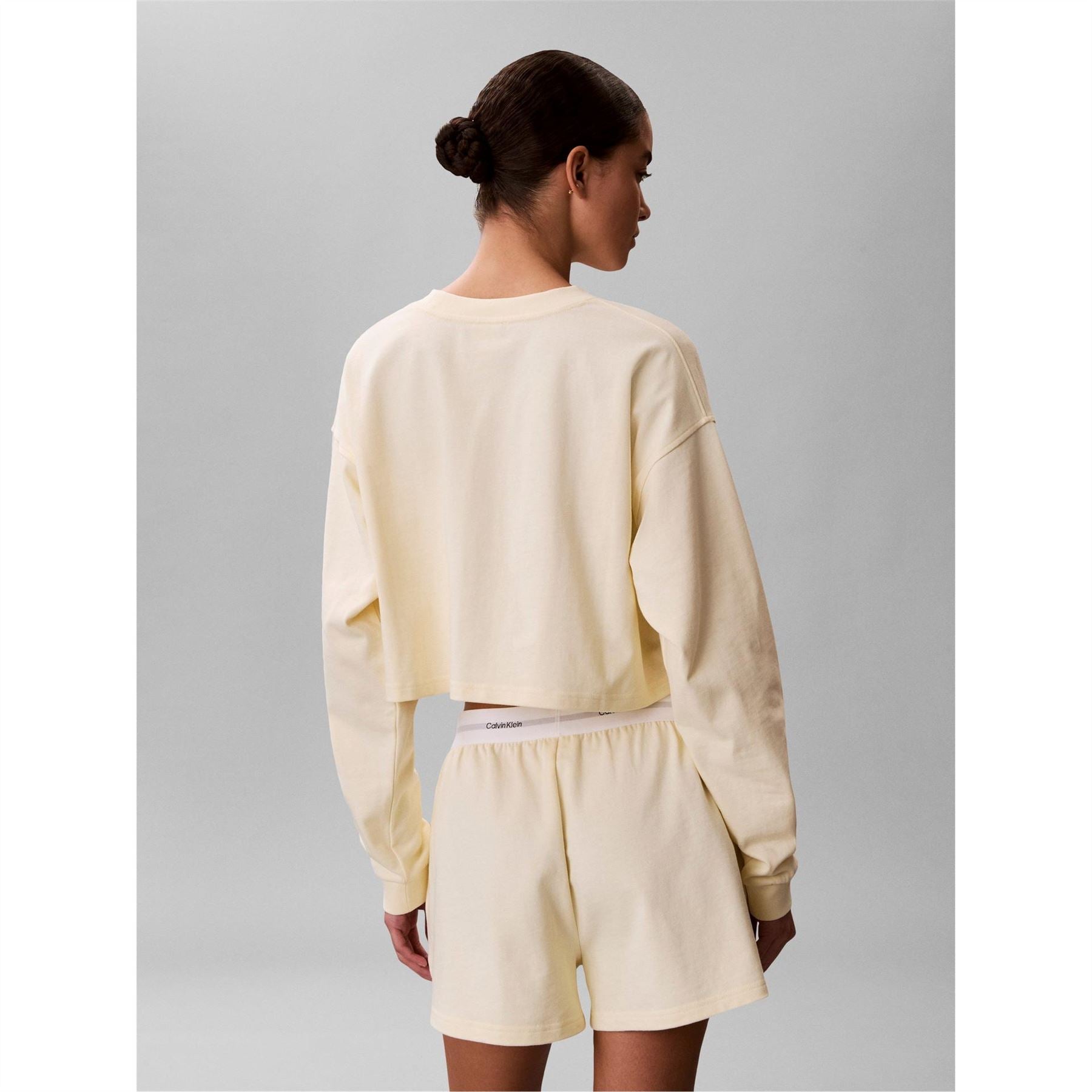 Calvin Klein Long Sleeve Cropped Crop Top