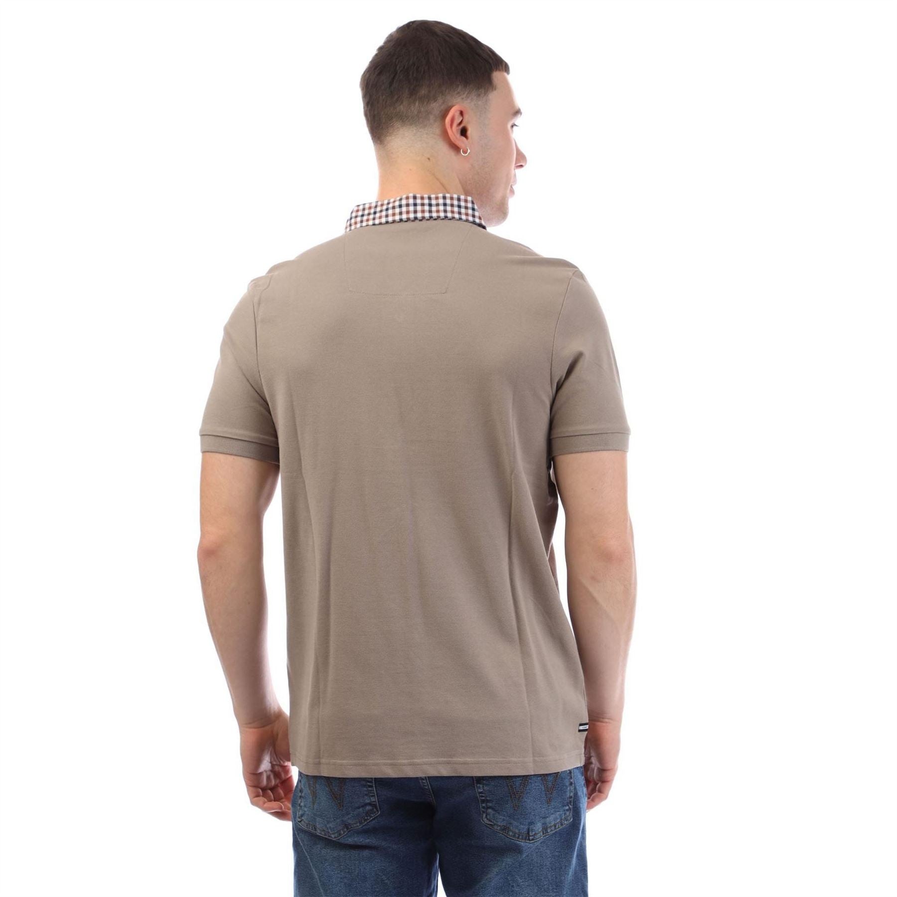 Weekend Offender Nicks Check Collar Polo Shirt