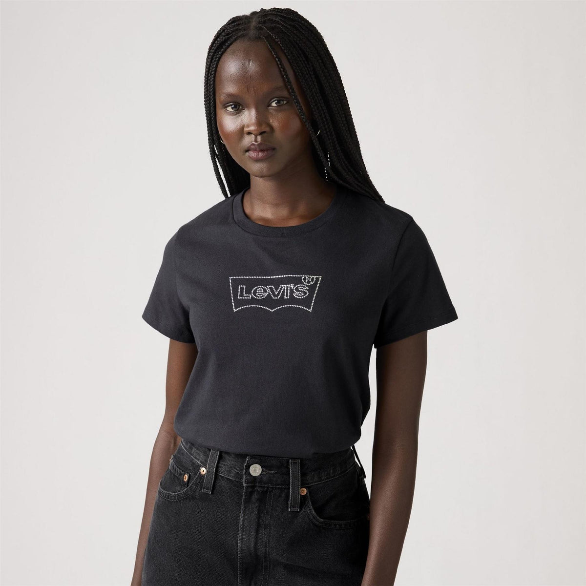Levis The Perfect Wordmark Graphic Crew Neck Short Sleeve T-Shirt