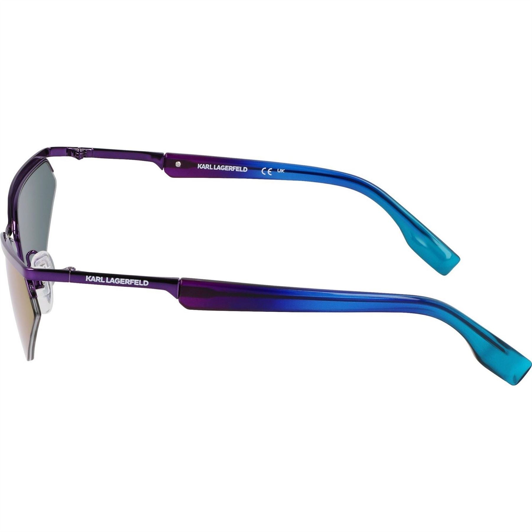Karl Lagerfeld Rectangle Half Rim Sunglasses