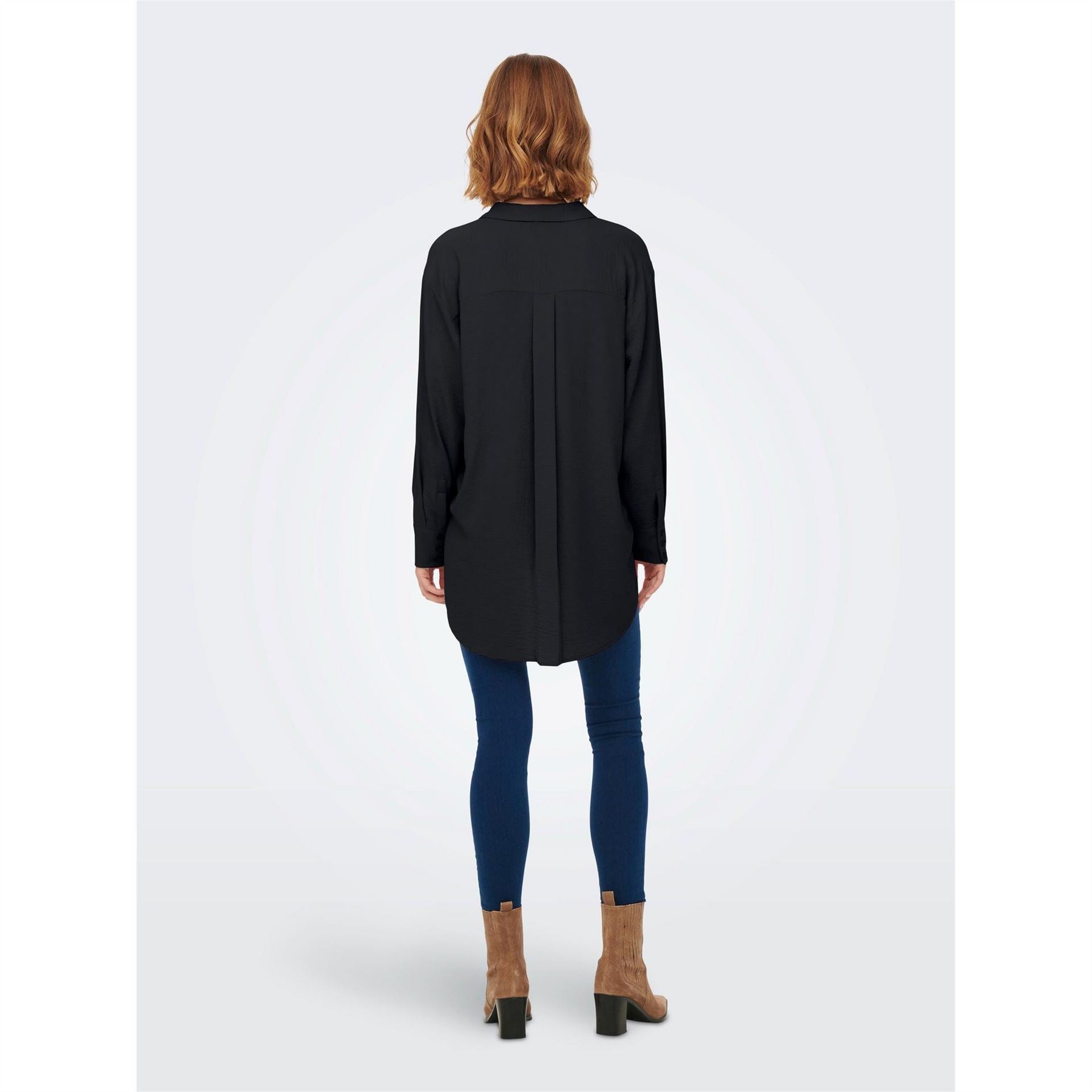 Only Collared Neck Shirt Collar Three-Quarter Sleeve Shirt