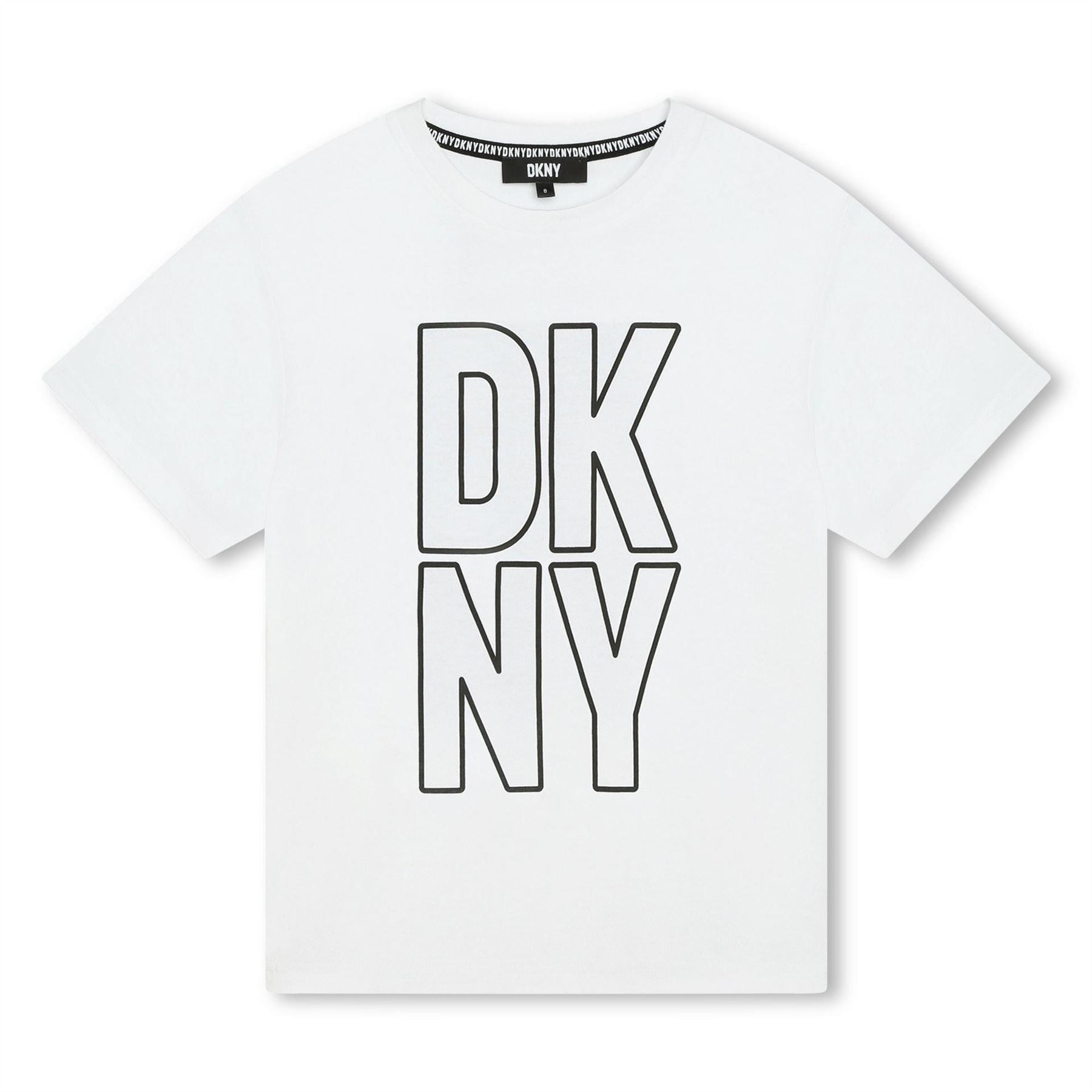 DKNY Regular Fit Crew Neck Lettering T-Shirt