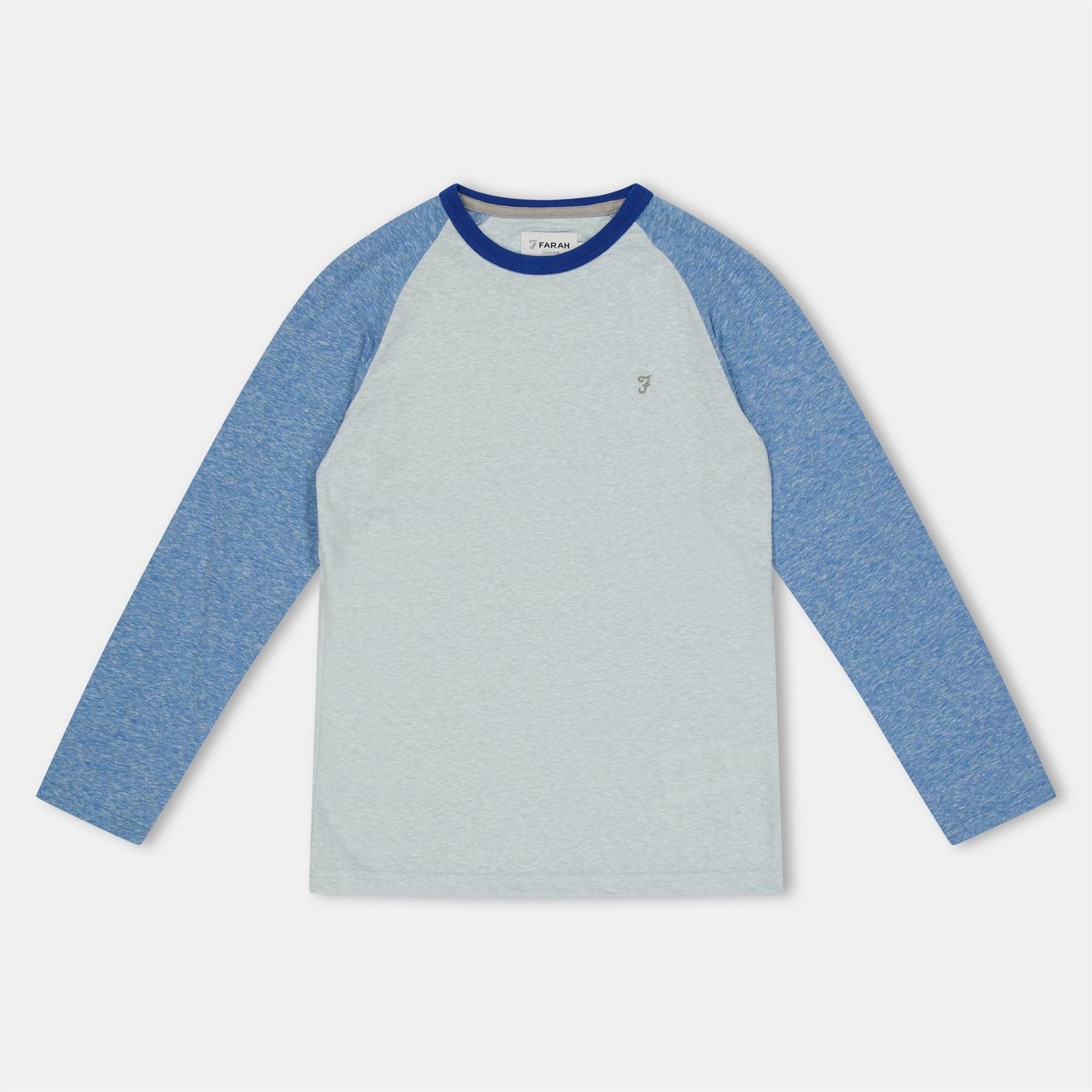 Farah Embroidered Crew Neck Raglan Sleeve Baseball T-Shirt