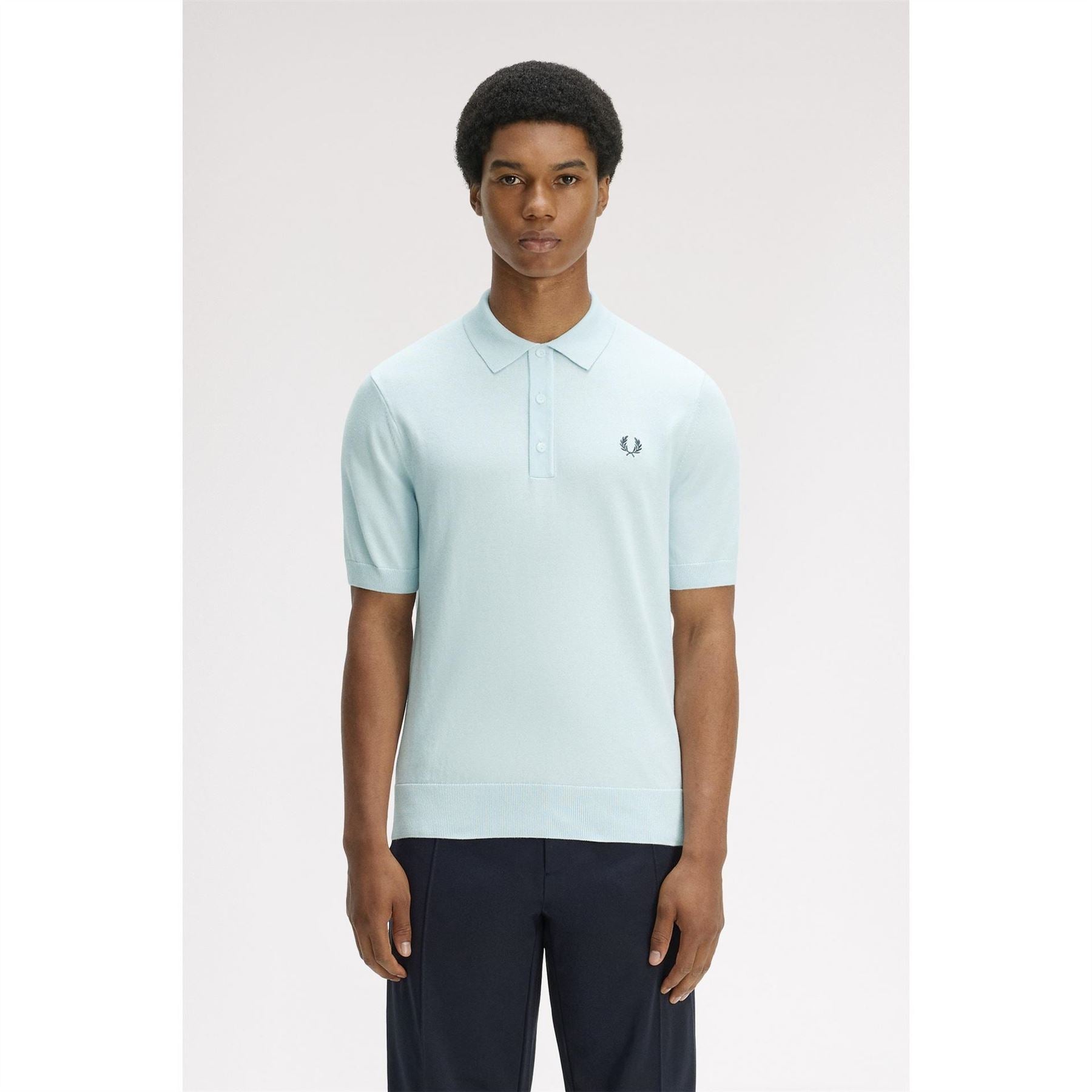 Fred Perry Knitted Short Sleeve Polo Shirt