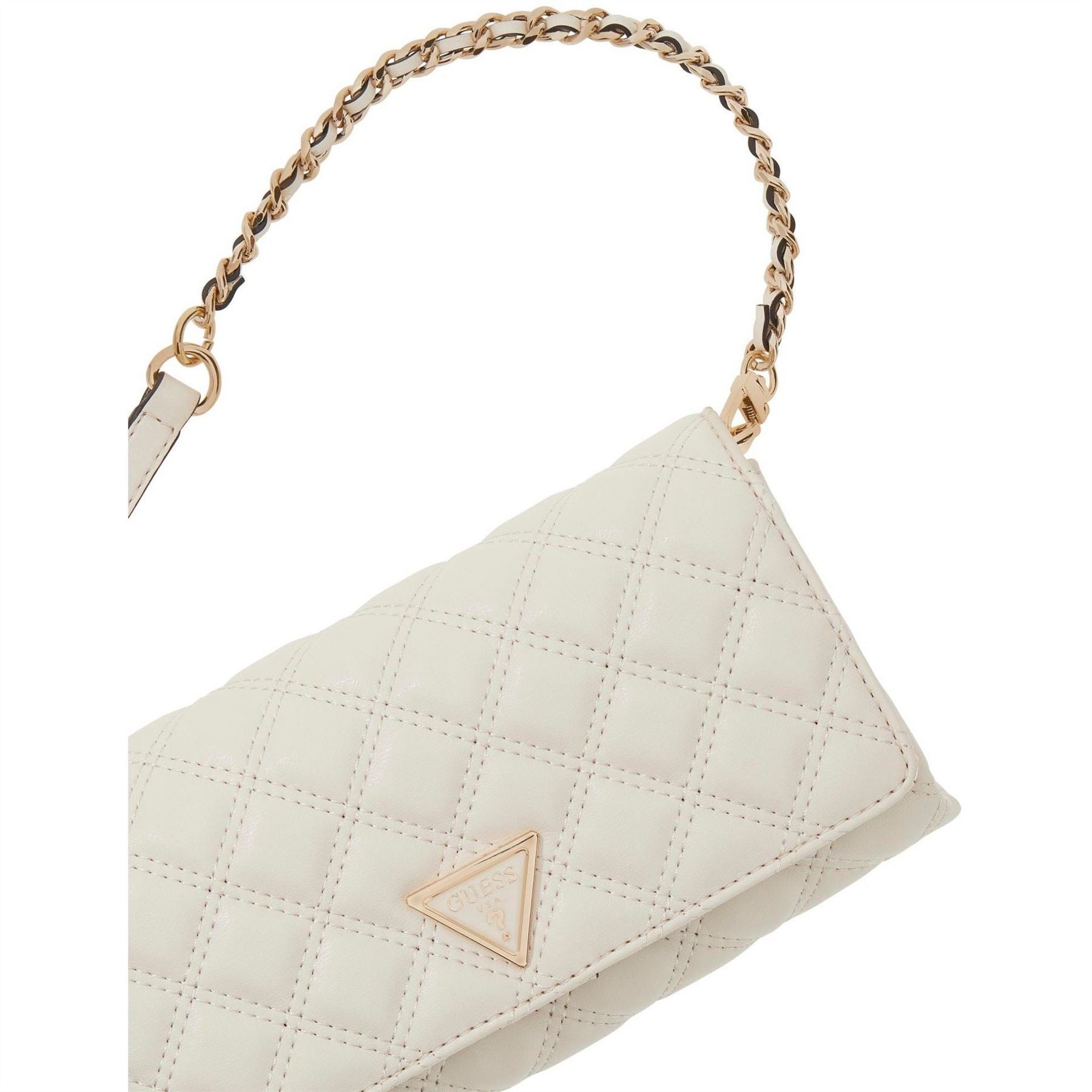 Guess Rectangle Shaped Wallet on Chain with Gold Tone Hardware