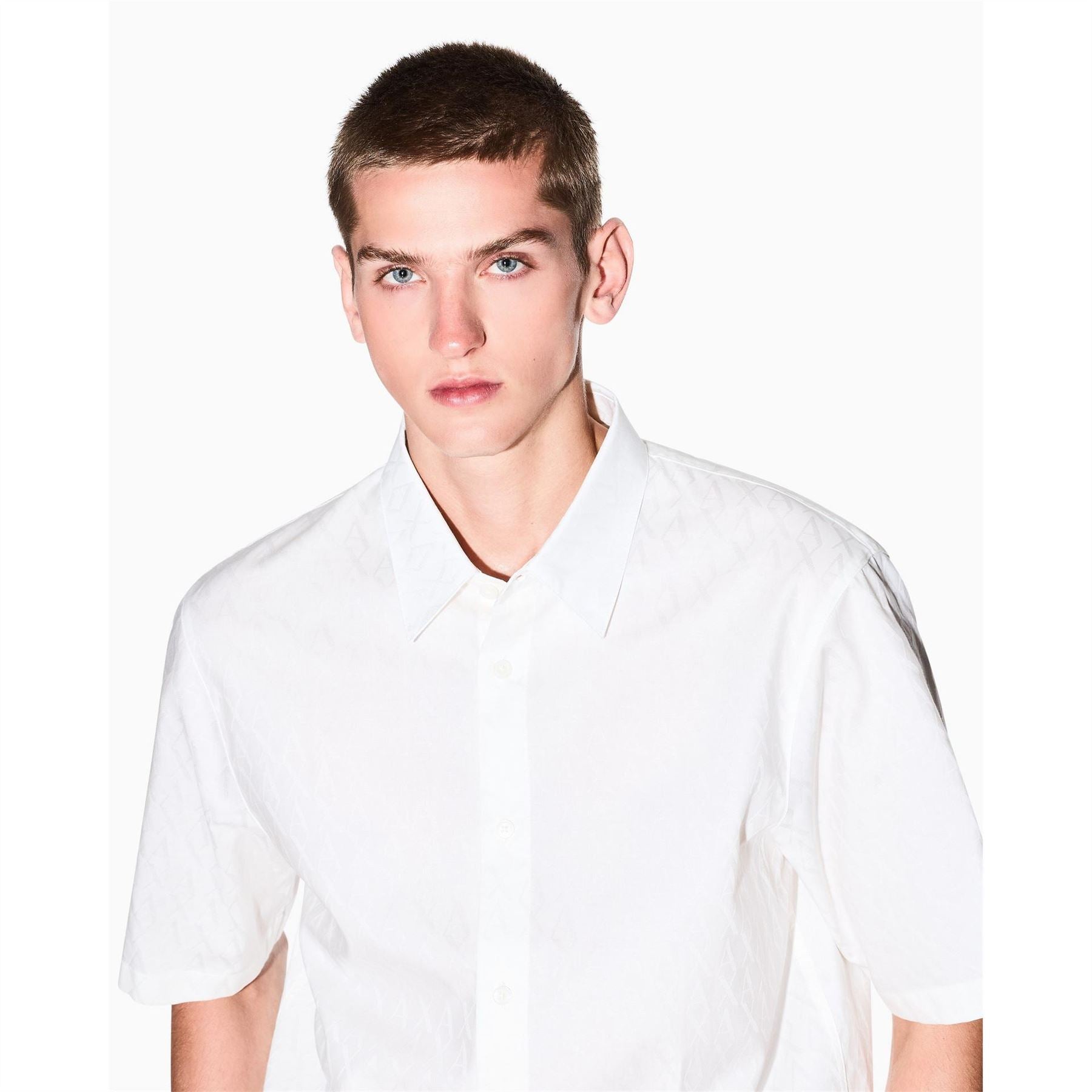 Armani Exchange Exchange Collared Neck Short Sleeve Shirt