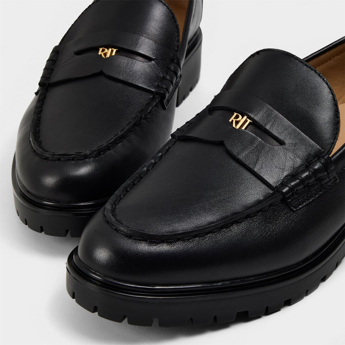 Lauren by Ralph Lauren Marli Penny Loafers Chunky Heel