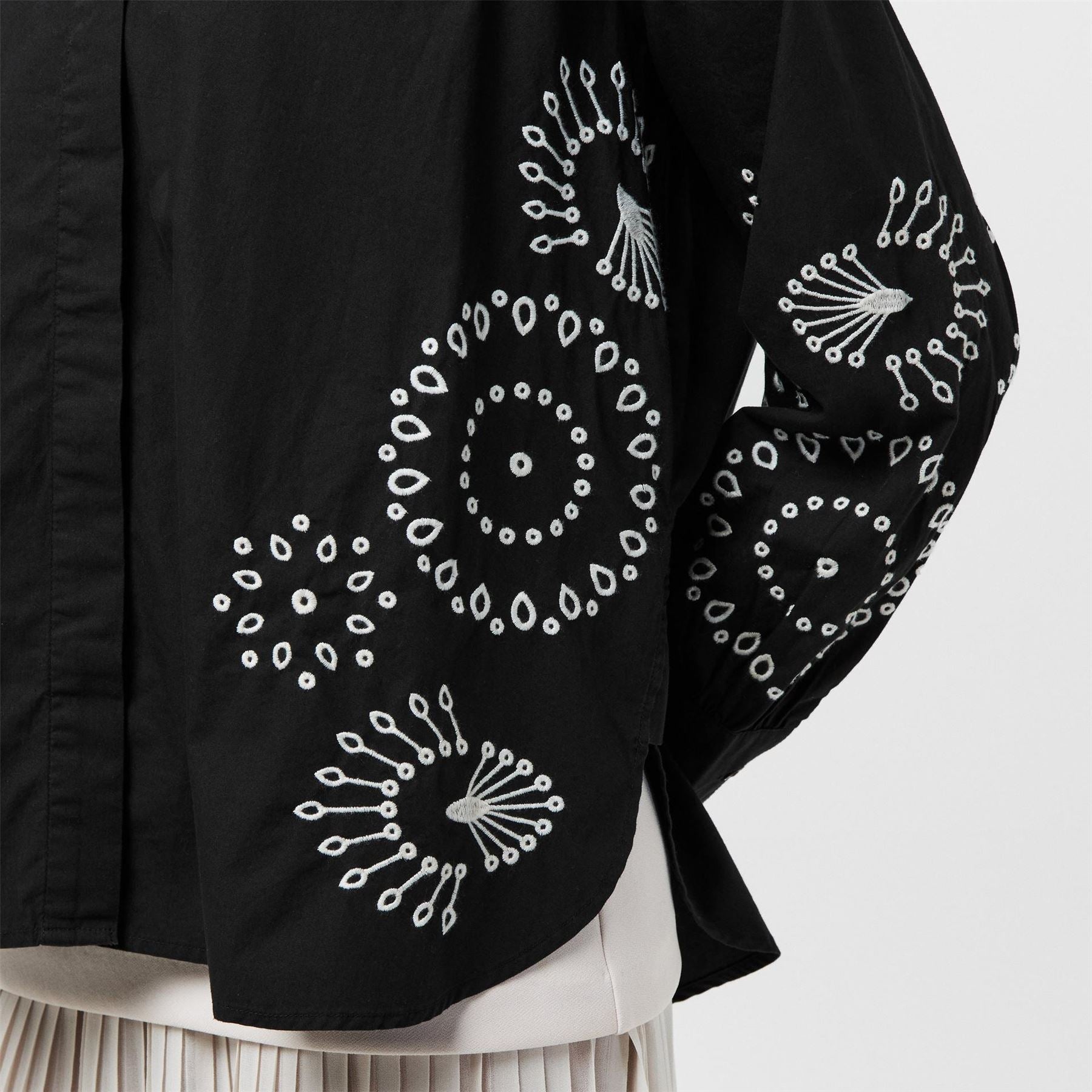 French Connection Cambria Embossed Long Sleeve Patterned Shirt