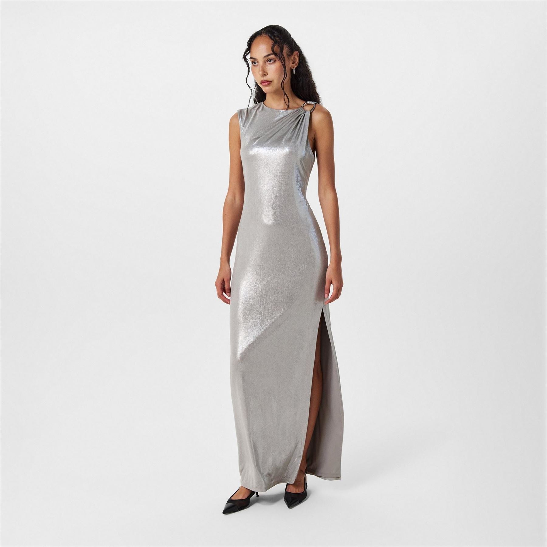Lauren by Ralph Lauren Keilly Crew Neck Maxi Gown Dress
