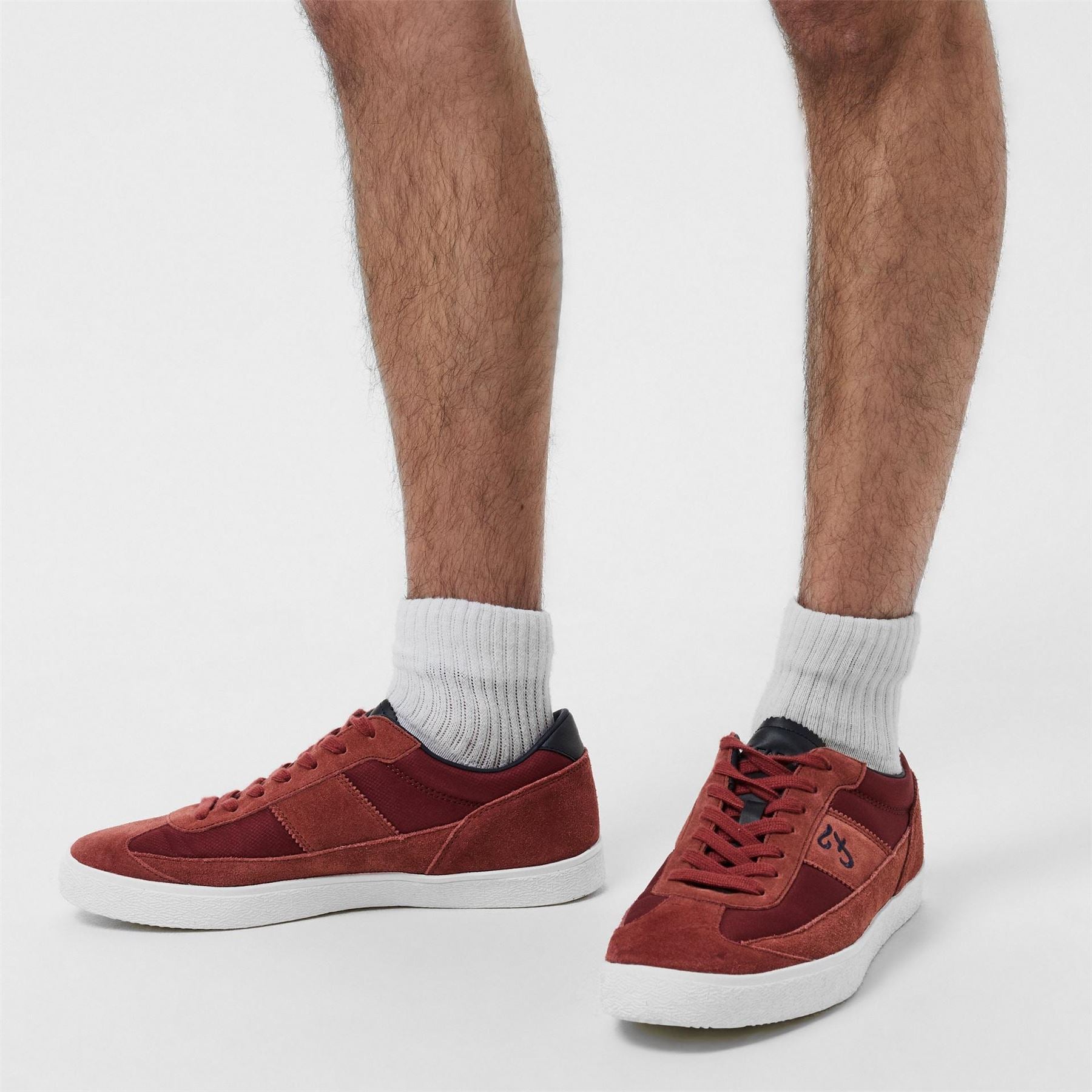 Farah Mens Stanton Suede Cupsole Low Top Trainers
