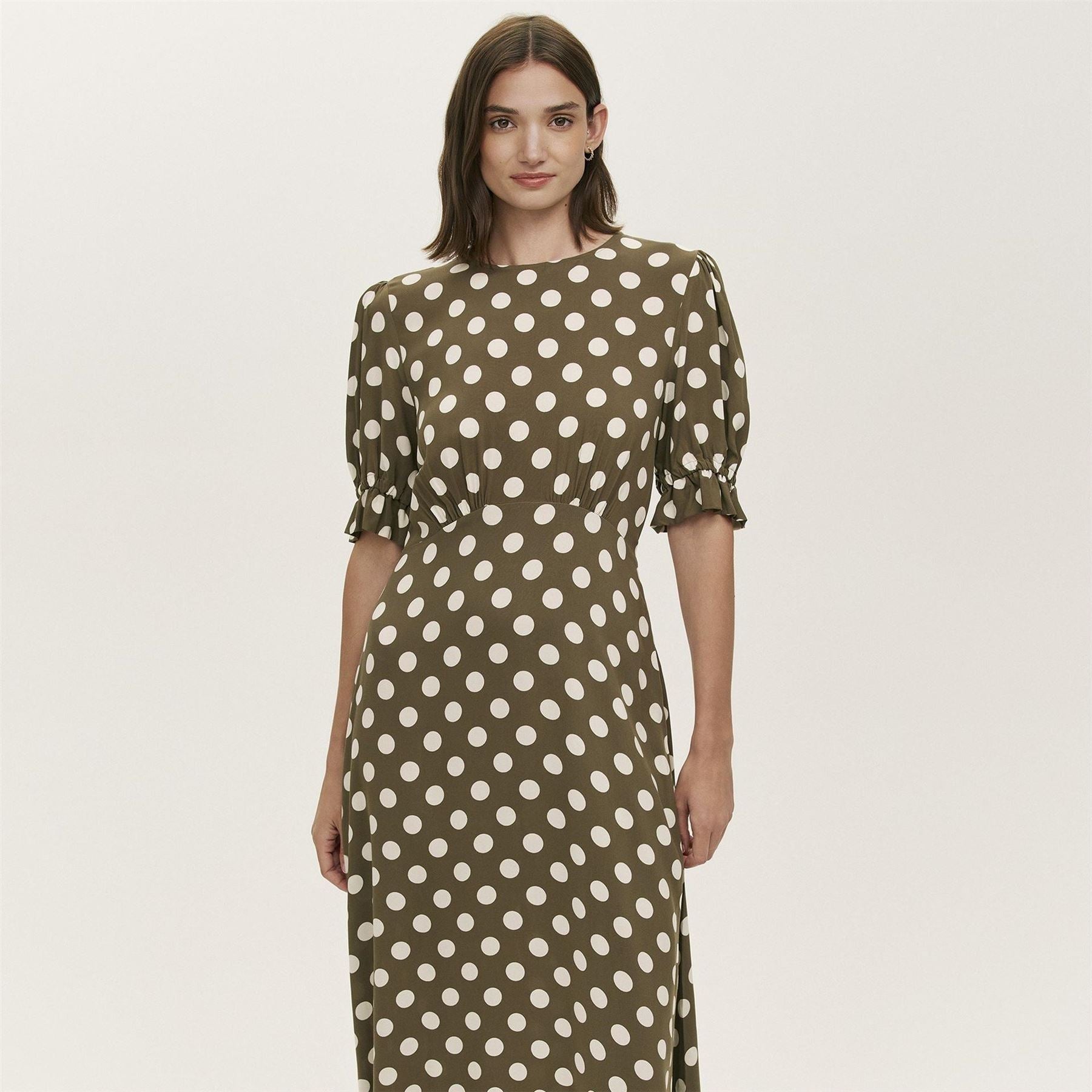 Finery Mela Crew Neck Short Sleeve Midi Dress