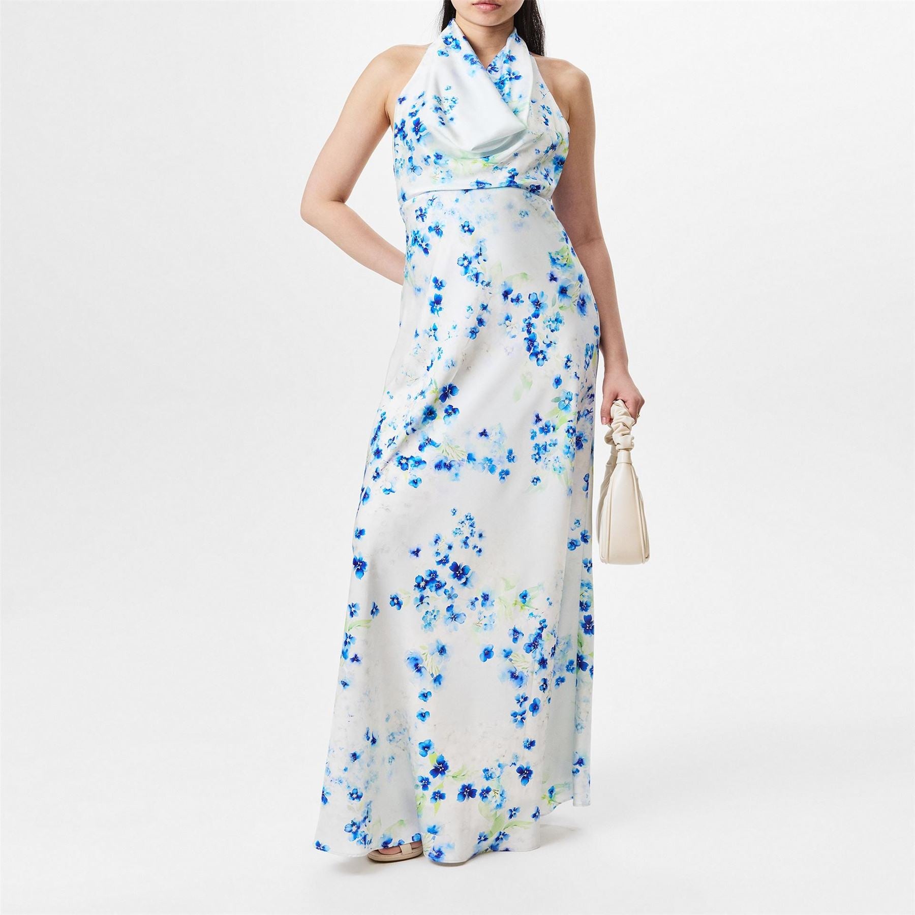 Jarlo Halter Neck Maxi Ball Gown Dress