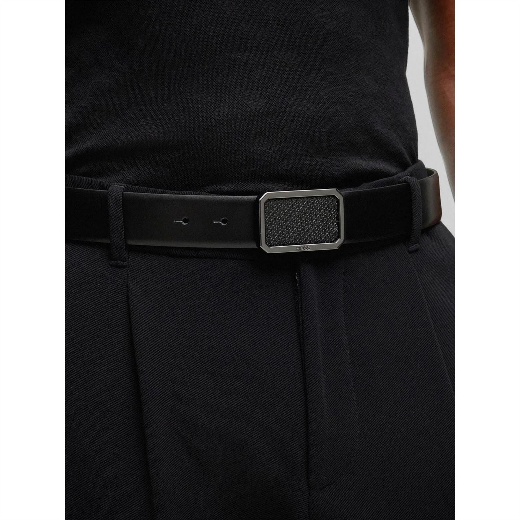 Boss Bmono F Sz35 10245669 01 Leather Belt Mens