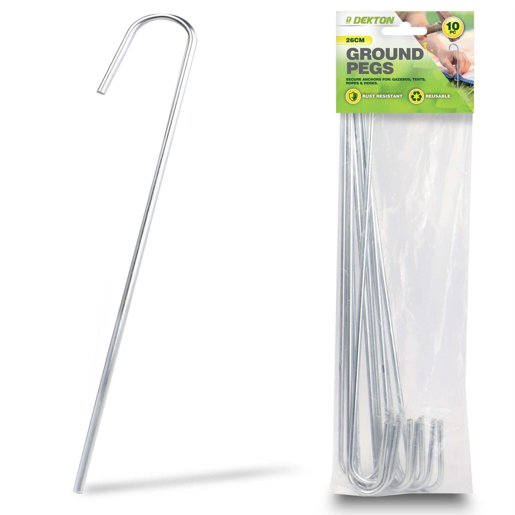Dekton 10pc Ground Peg Set.