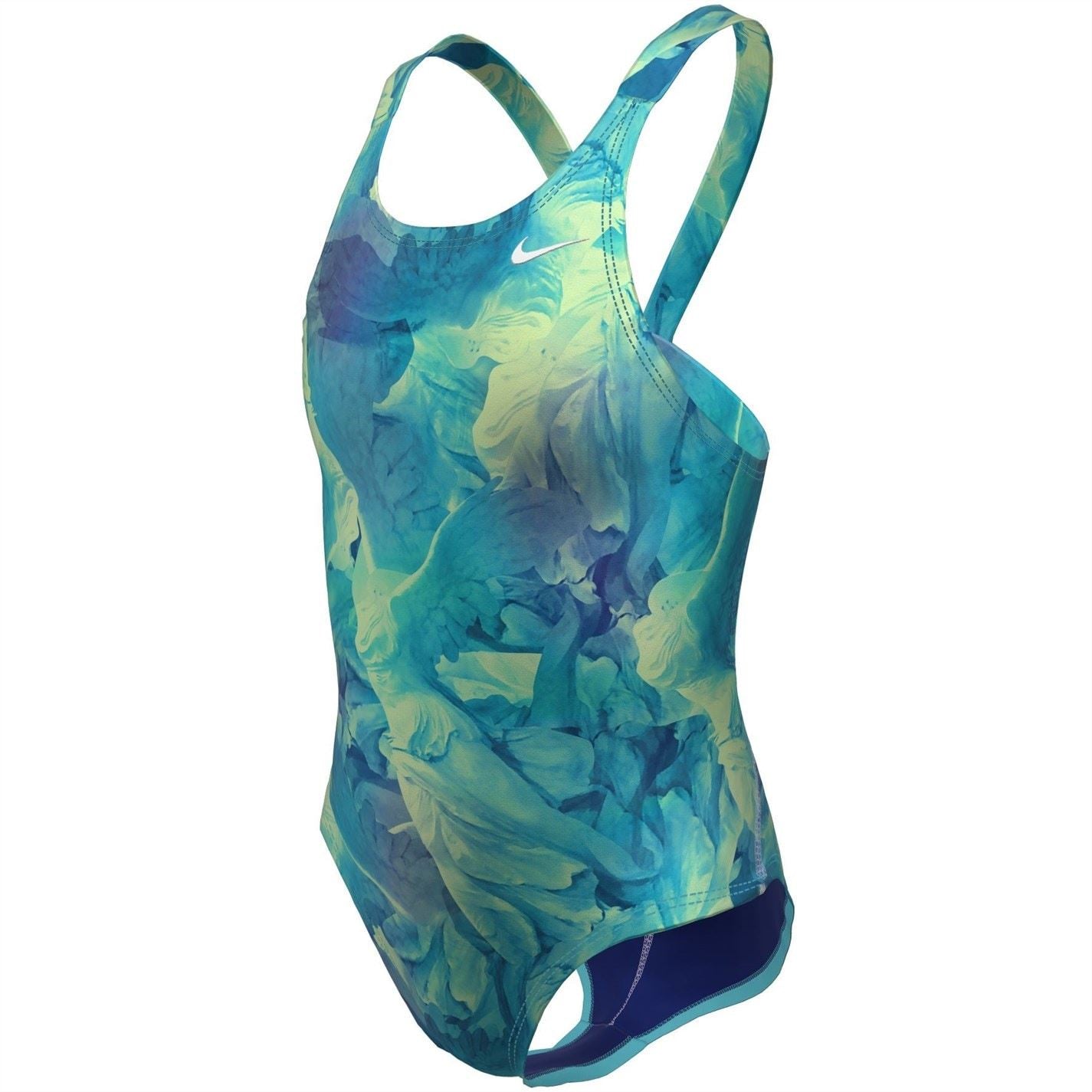 Nike Hydra Strong Fastback Abstract Patterned One-Piece Swimsuit