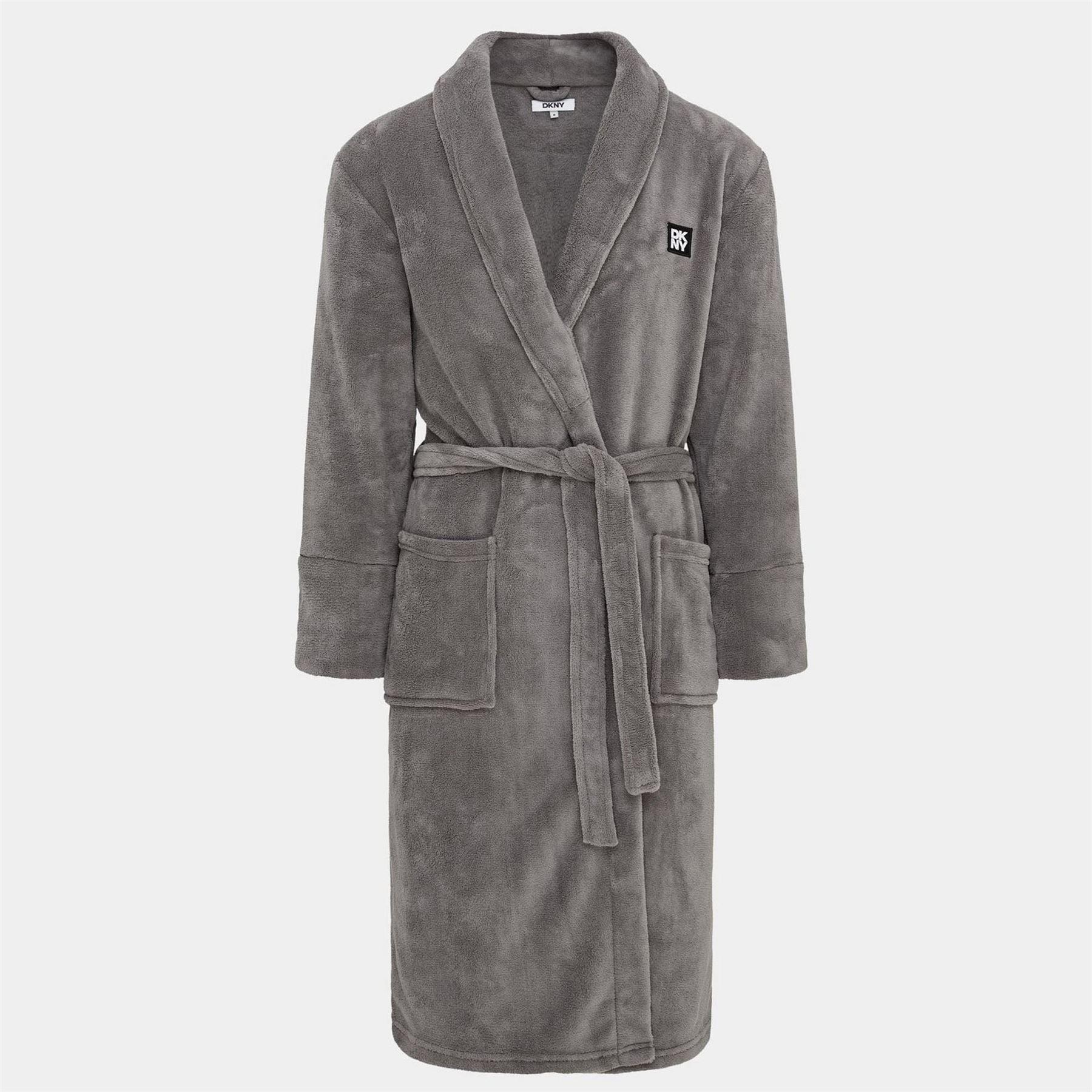DKNY Mens Fleece Robe Trash Pandas