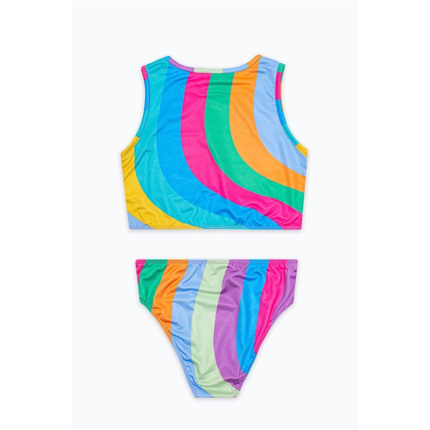 Hype Rainbow Wave Pattern Two Piece Bikini Set