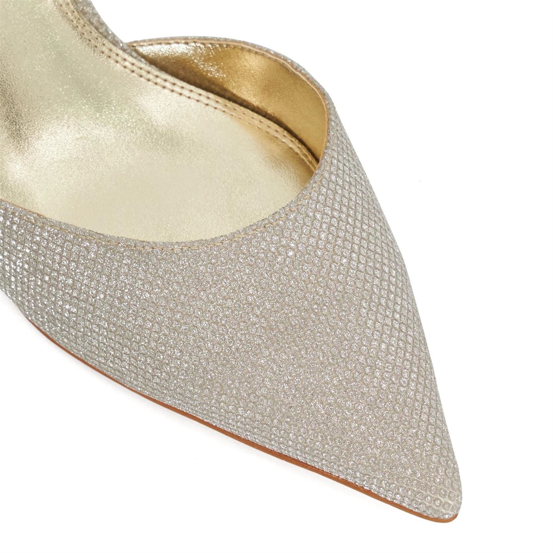 Dune London Textured Leather High Heel Court Shoes