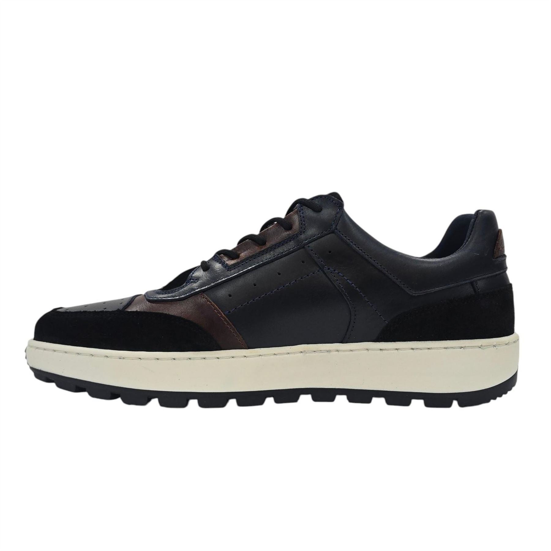 Deakins Bell Leather Lace Up Memory Foam Low Top Trainers
