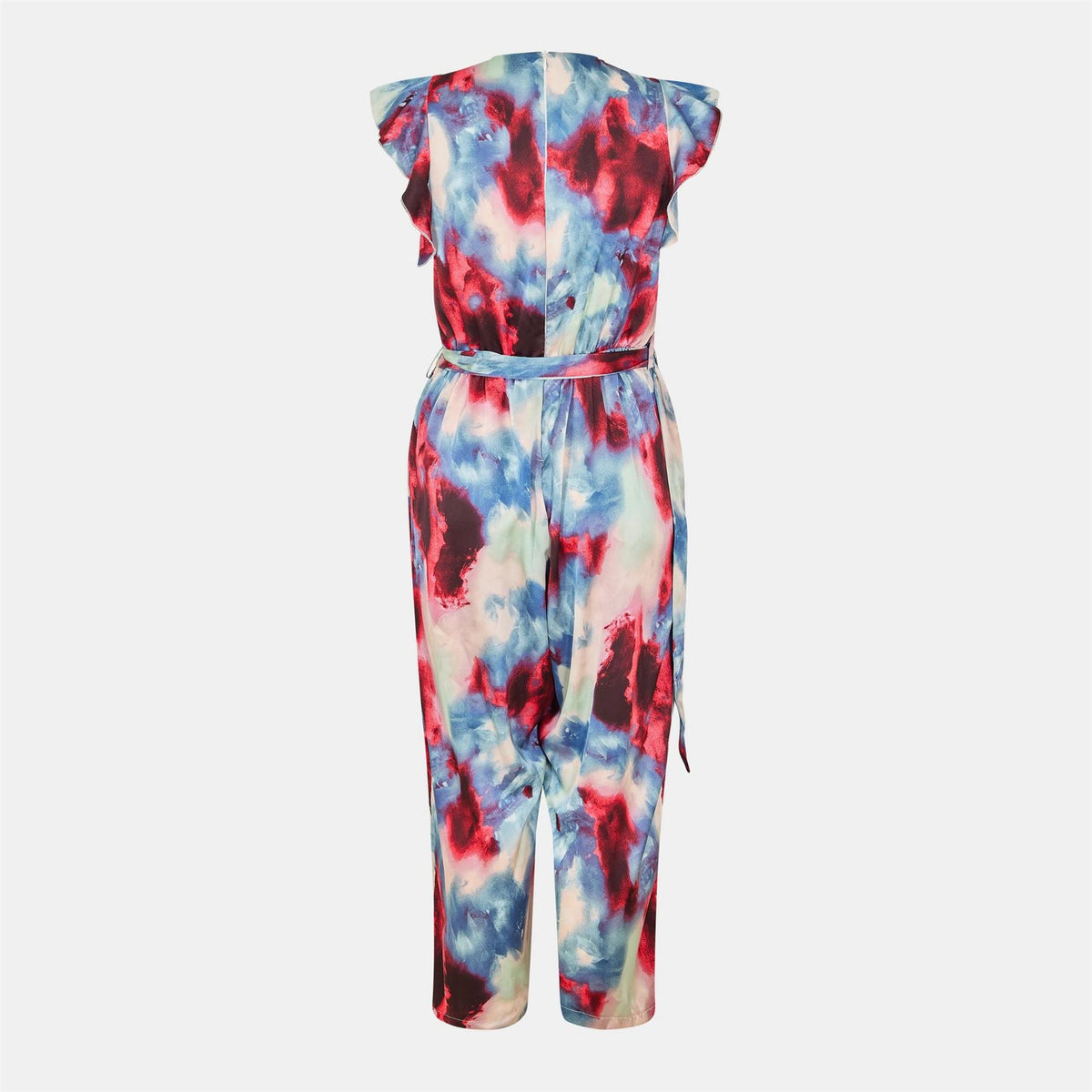 AX Paris Print Wrap Top Belted Jumpsuit