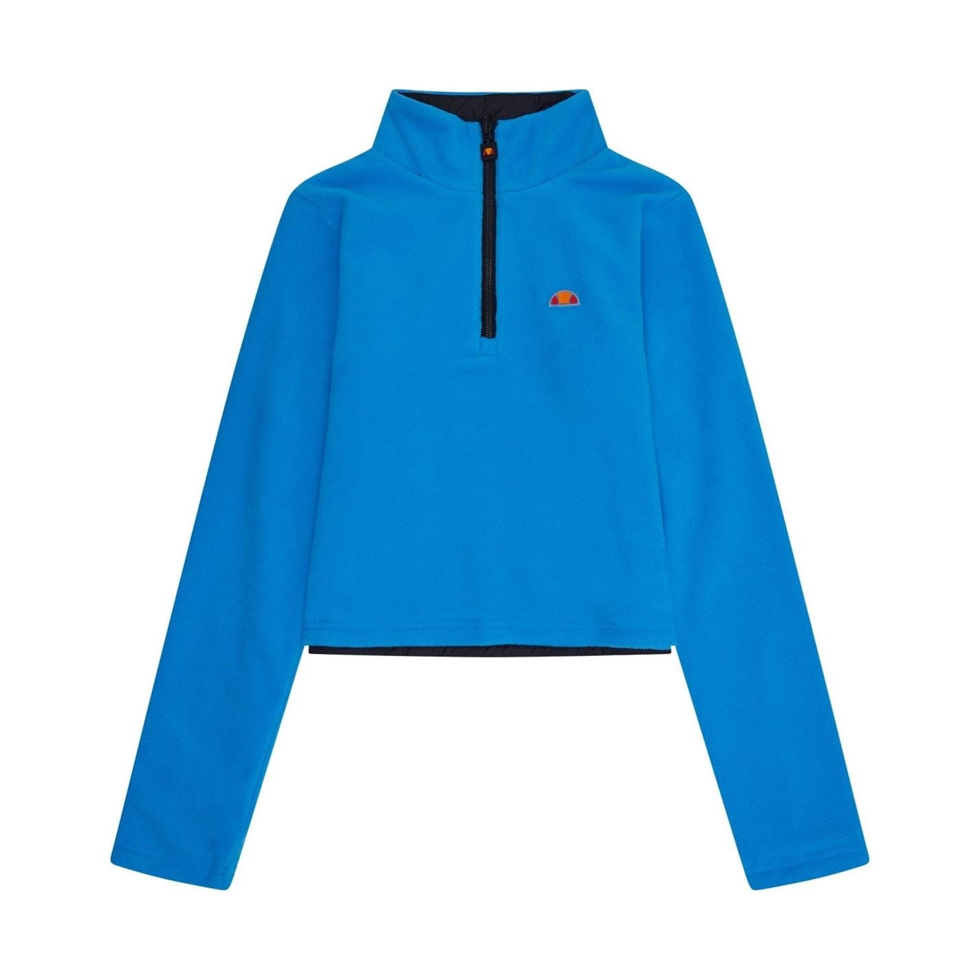 Ellesse Natrlich Solid Patterned Quarter Zipper Fleece Jacket