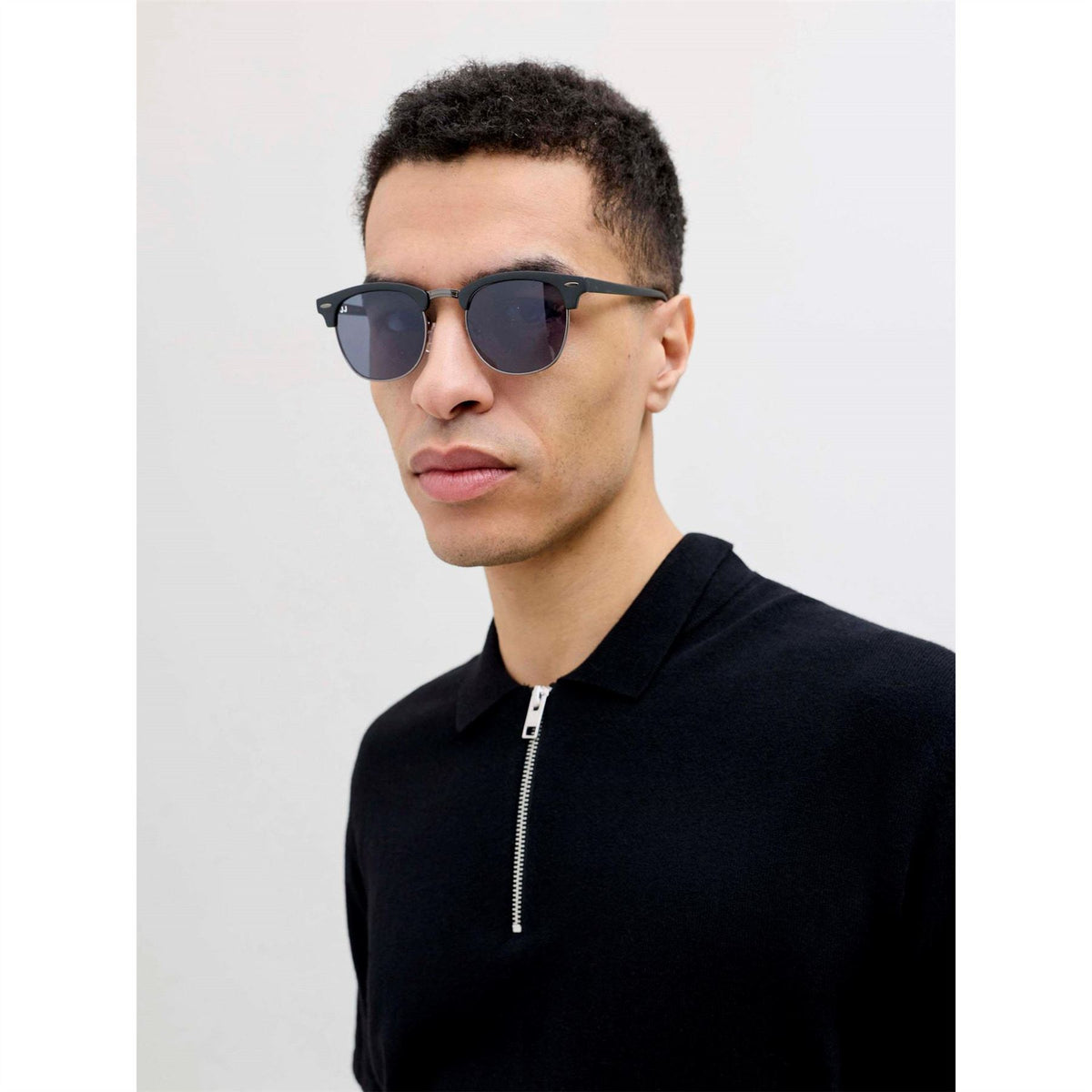 Jack and Jones Sn63 Ryder Clubmaster Half Rim Sunglasses