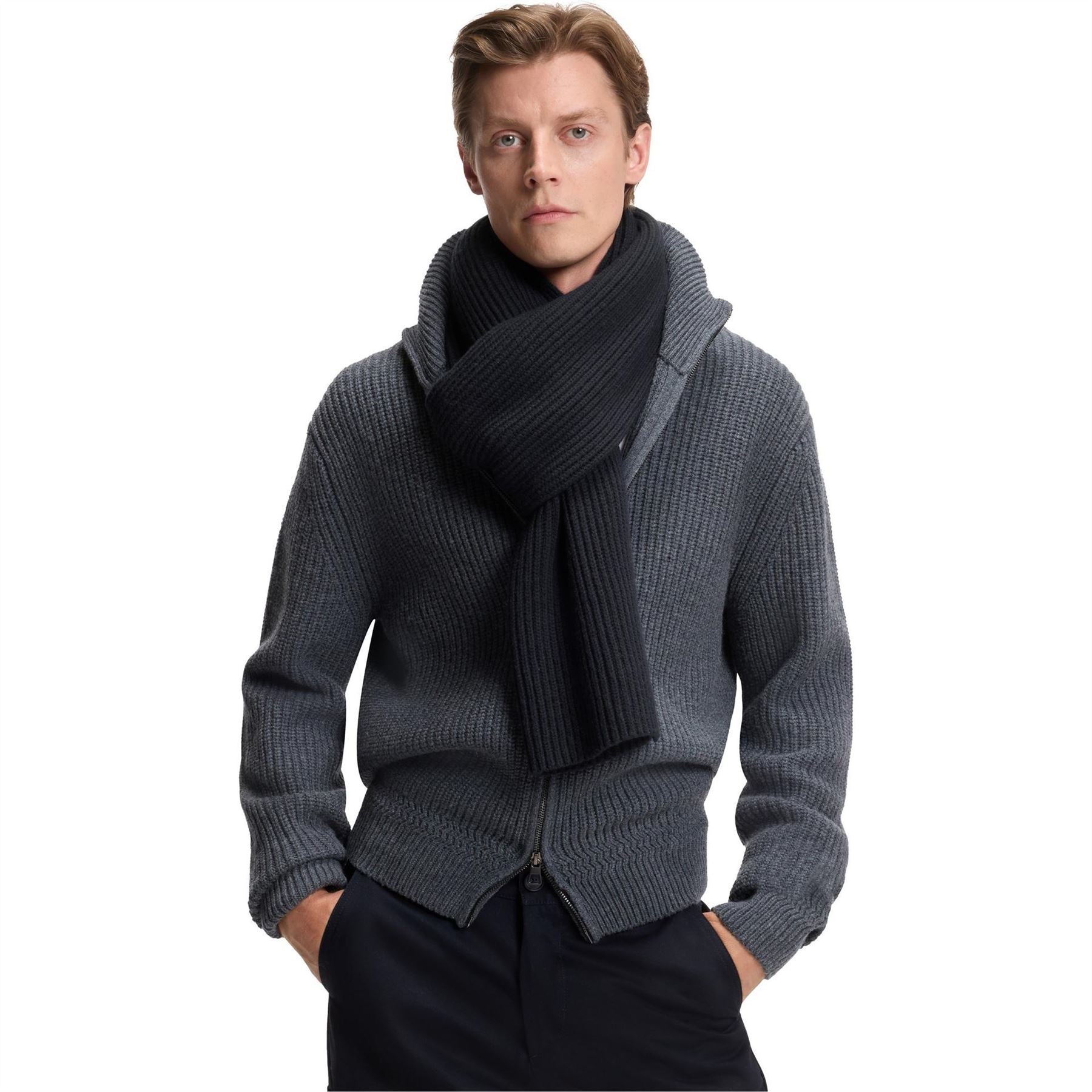 Boss Hbb Hero Double Breasted Design Scarf