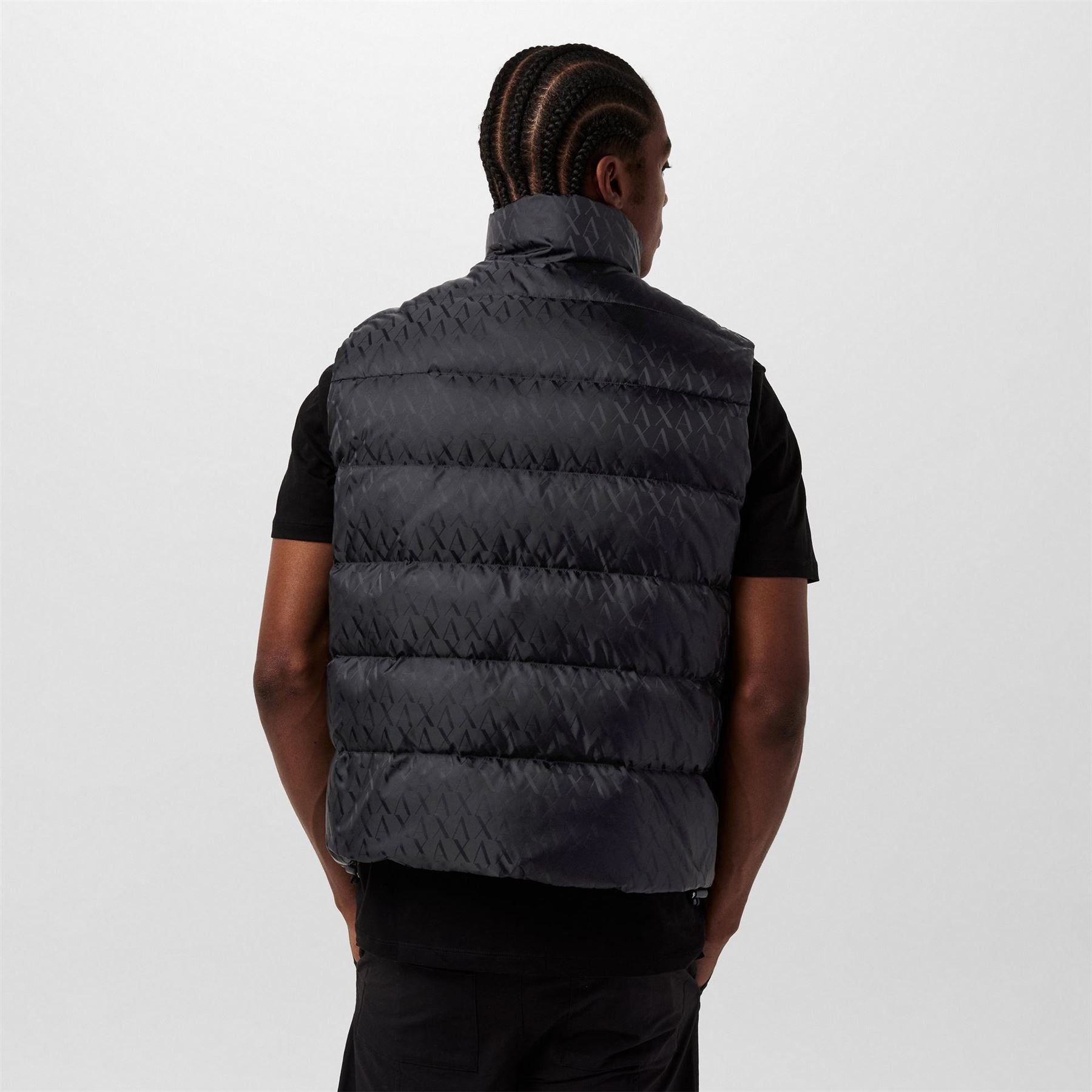 Armani Exchange Exchange All Over Logo Zip Pocket Gilet