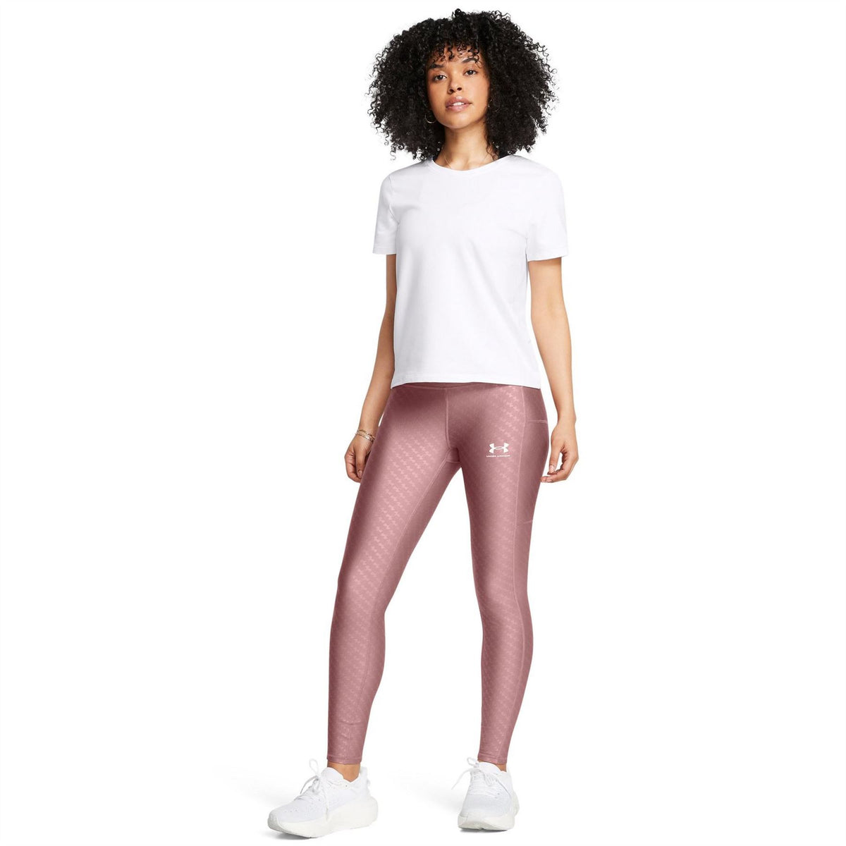 Under Armour Emboss Heatgear Compression Fit High Waisted Leggings