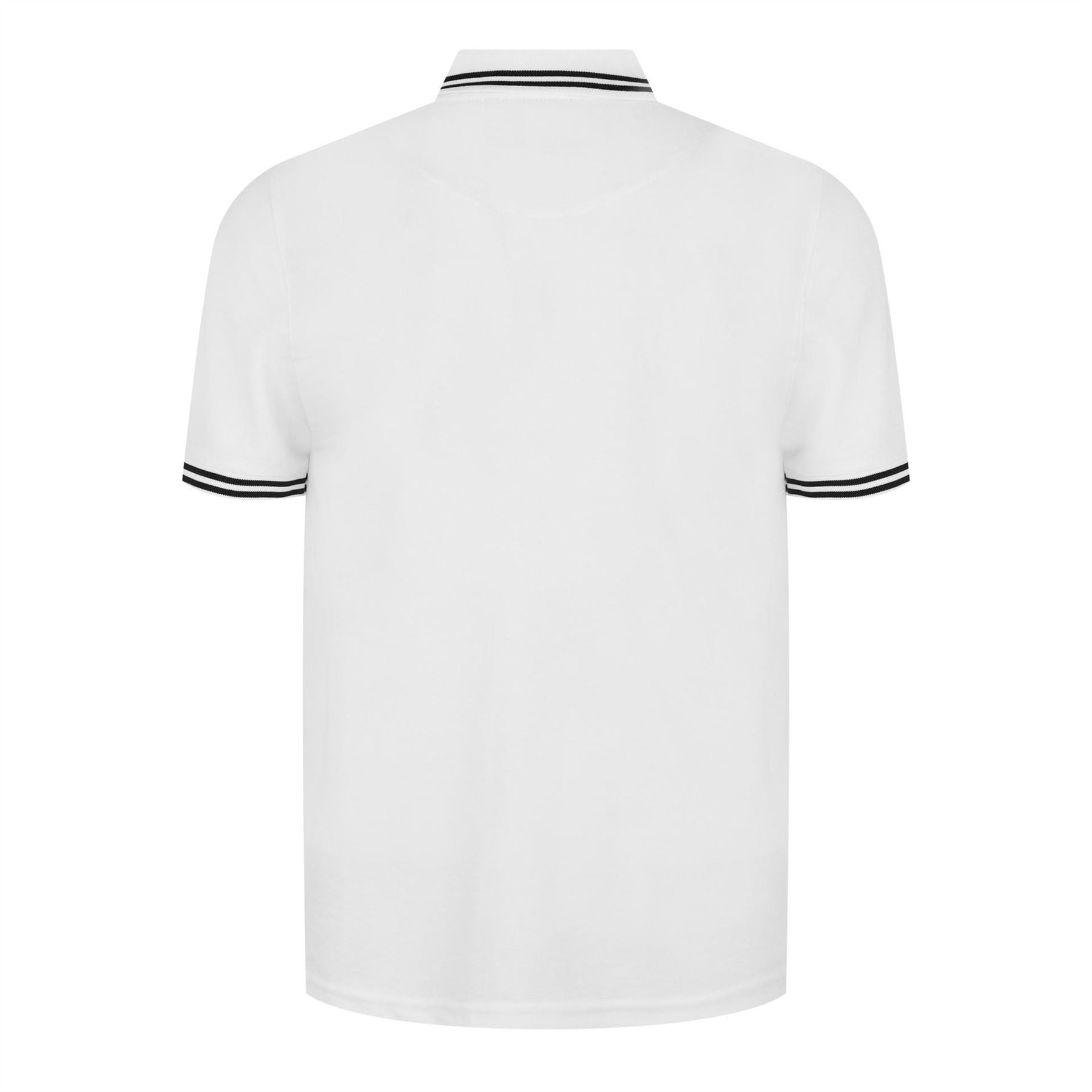 Ted Baker Striped Trim Short Sleeve Polo Shirt