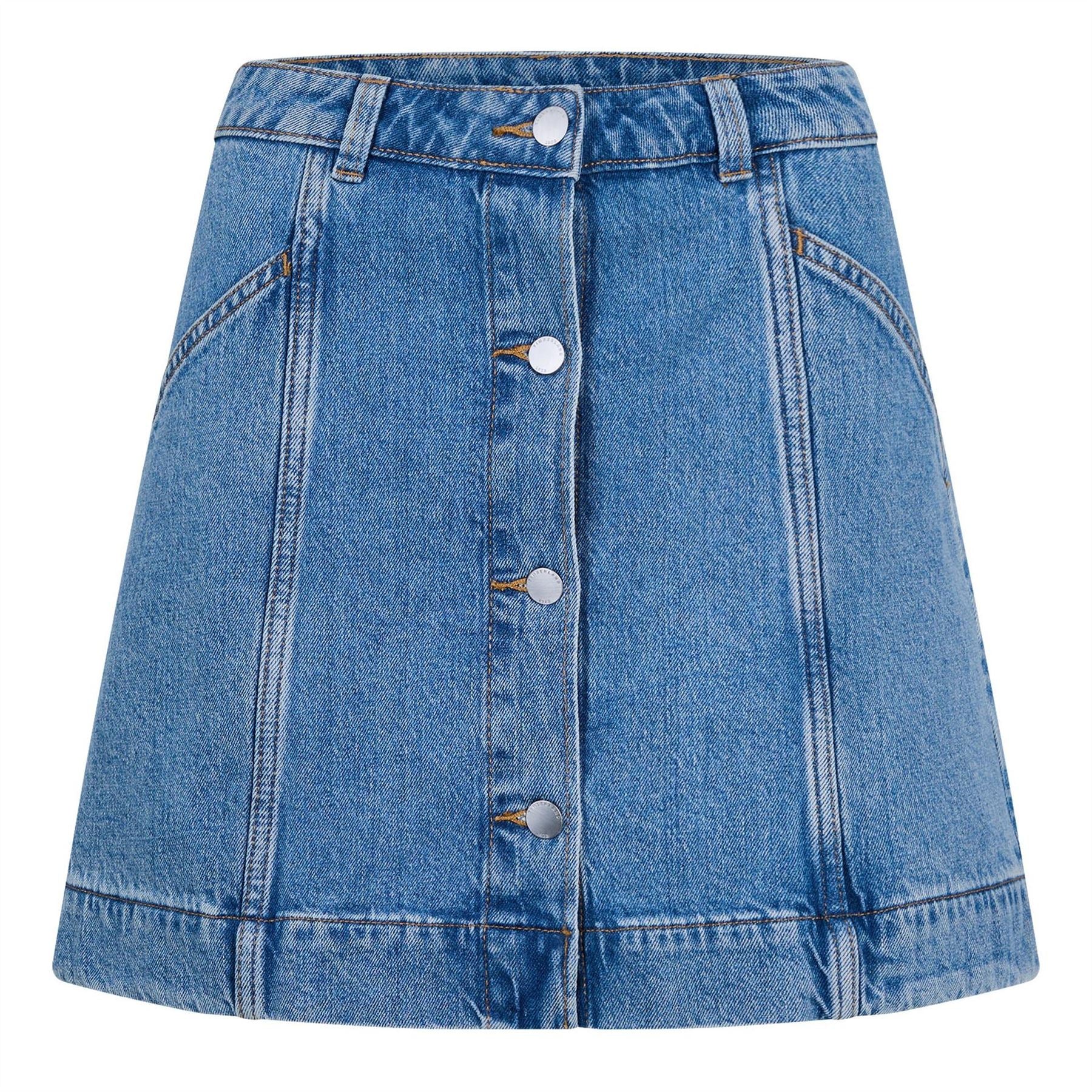 Timberland Refibra Denim Skirt Mid Blue