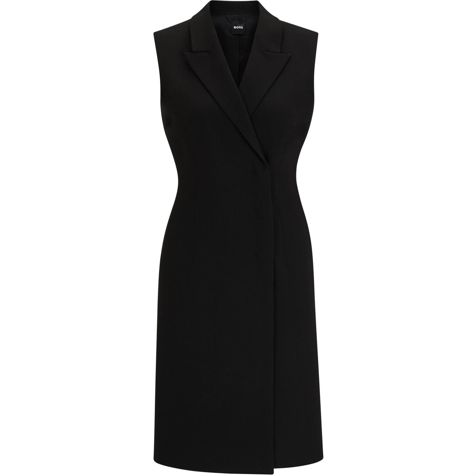Boss V-Neck Knee Length Wrap Dress